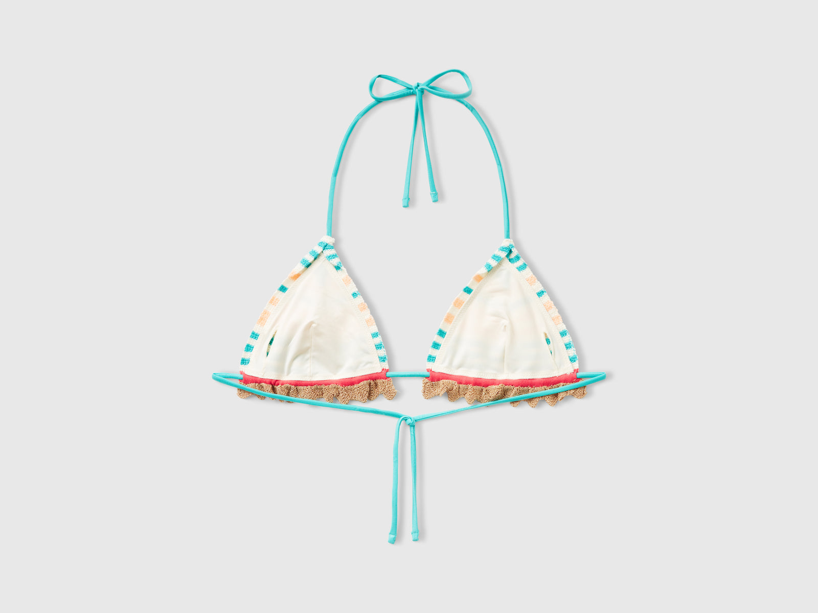 Triangolo mare in pizzo crochet da donna verde acqua 2 | Benetton Outlet