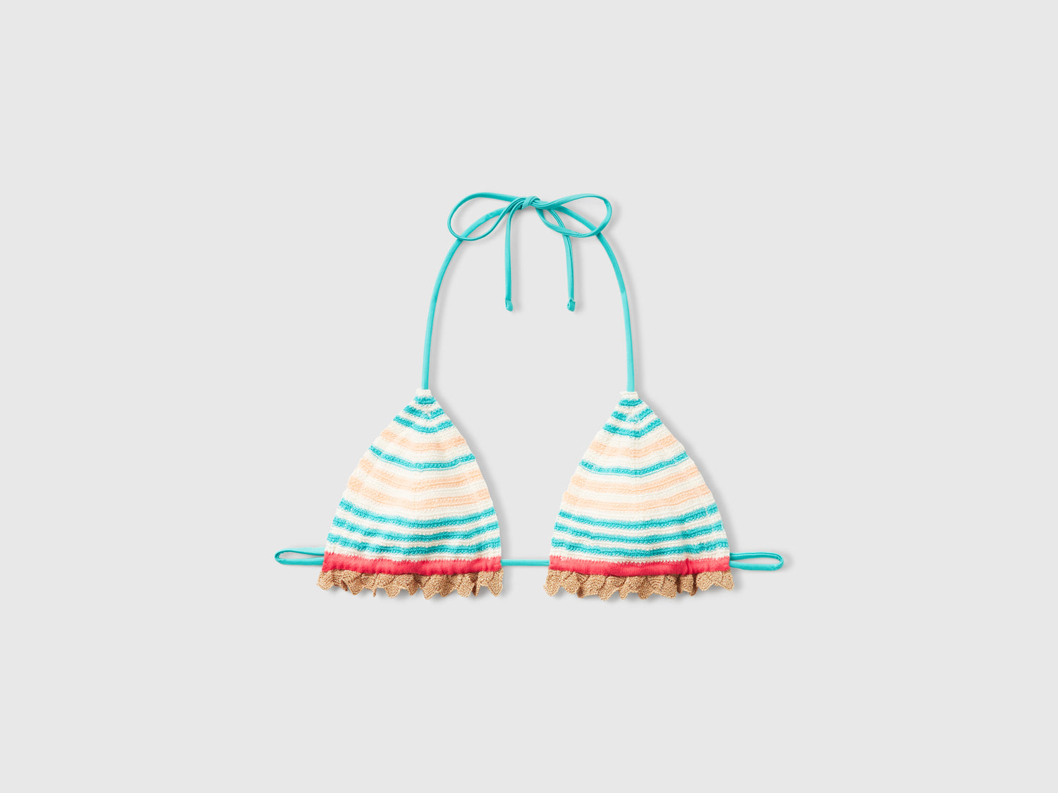 Triangolo mare in pizzo crochet da donna verde acqua | Benetton Outlet