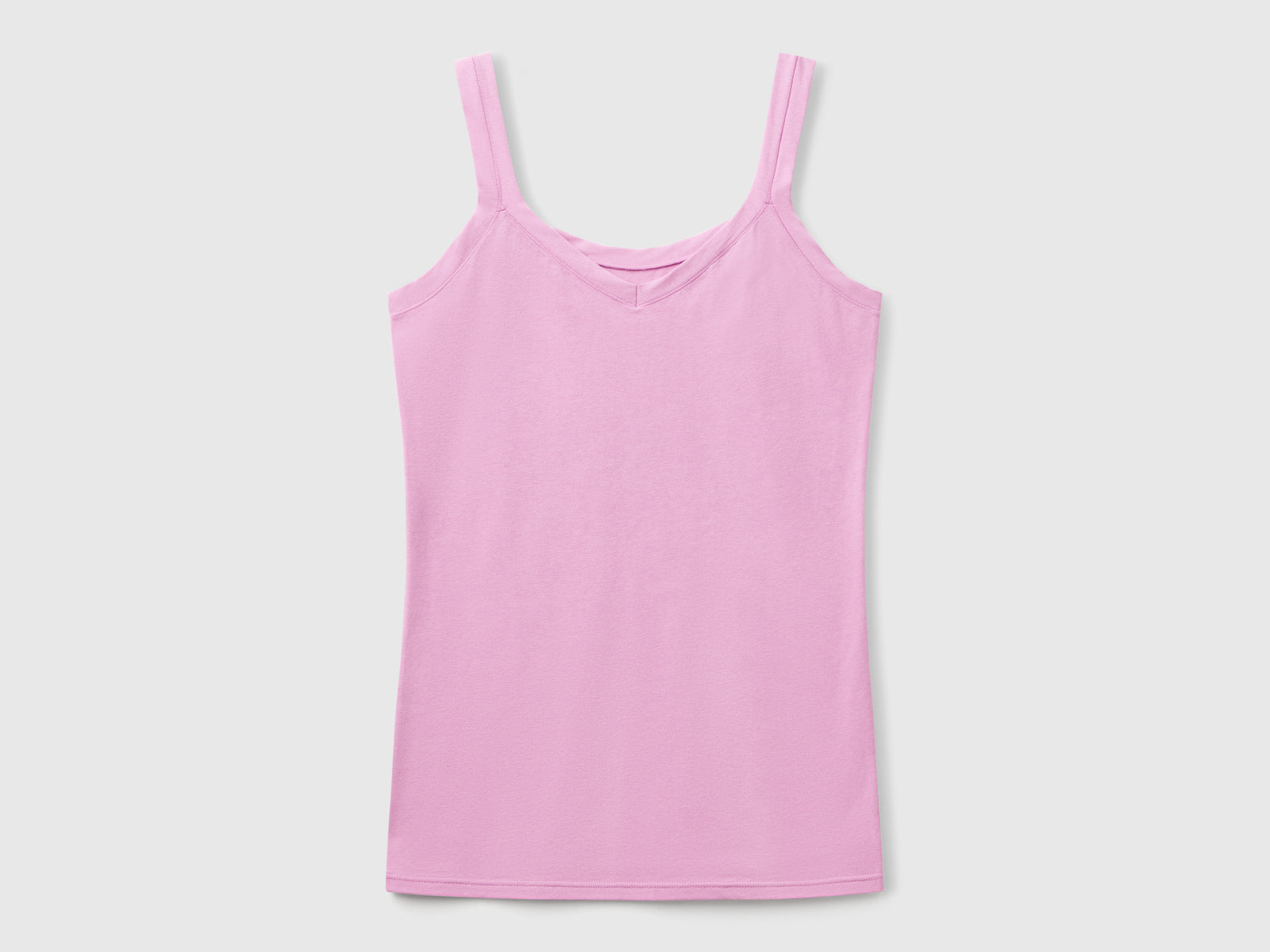 Canotta intima in cotone super stretch da donna malva | Benetton Outlet