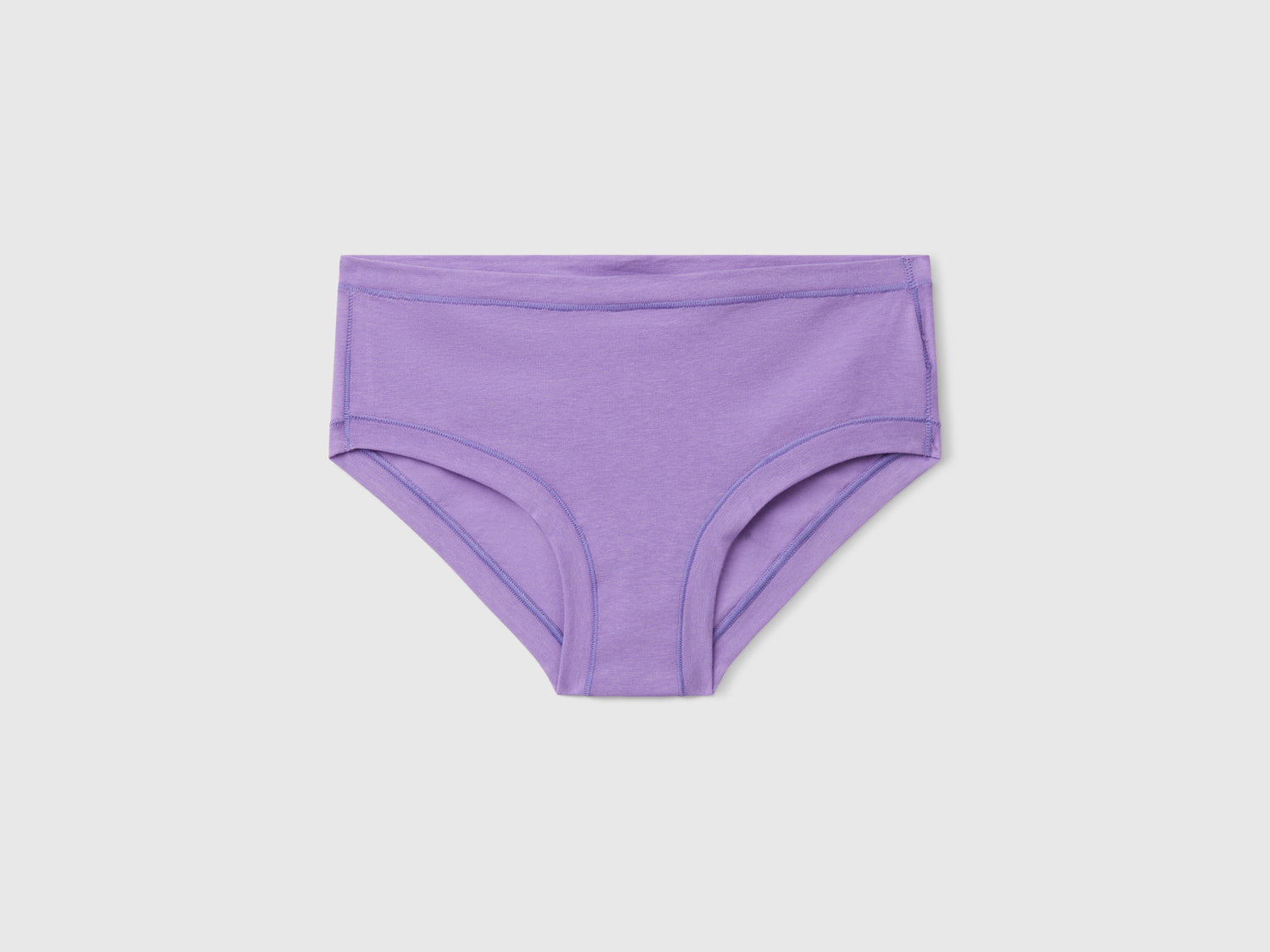 Slip fianco alto in cotone super stretch da donna pervinca | Benetton Outlet