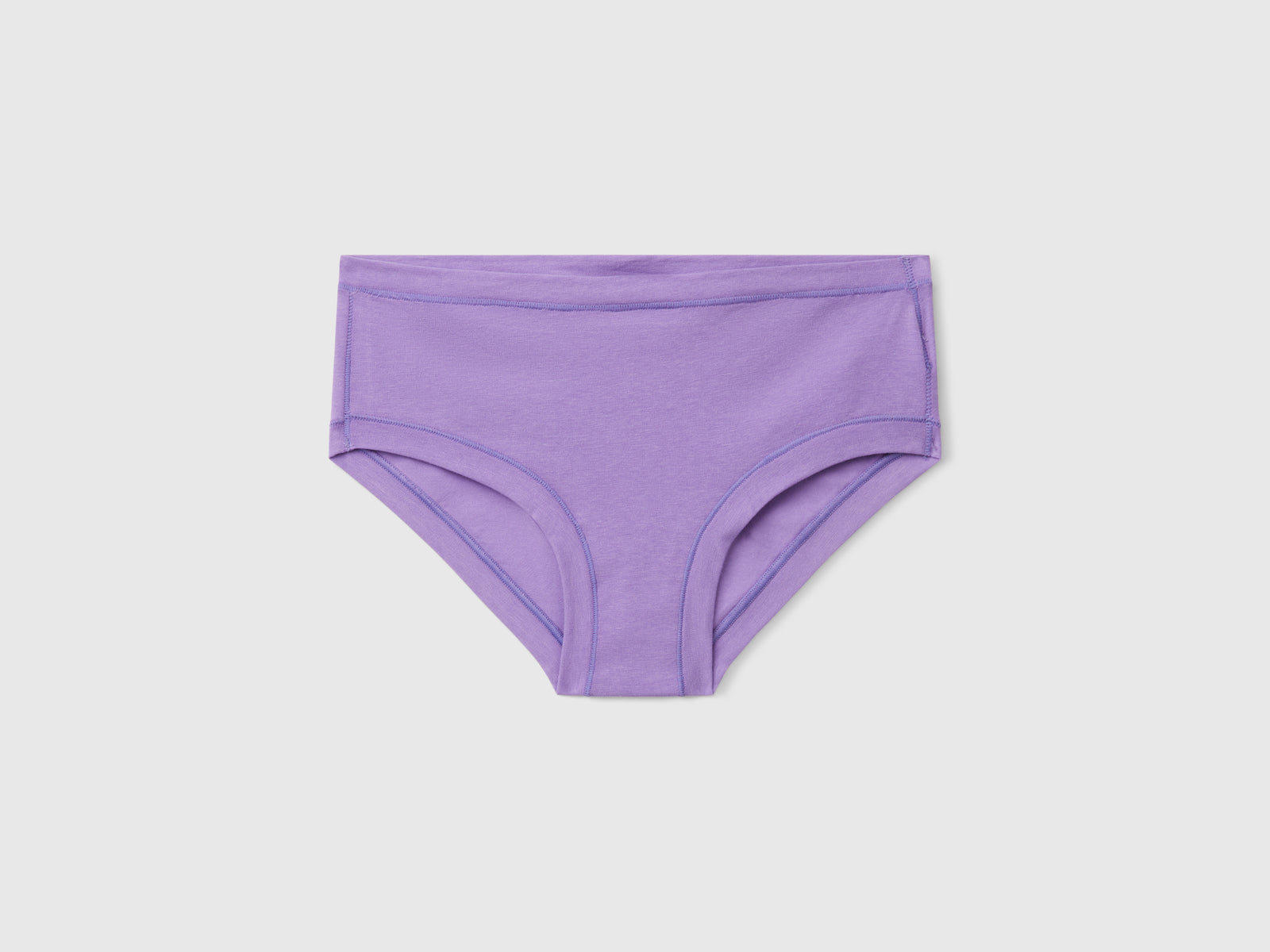 Slip fianco alto in cotone super stretch da donna pervinca | Benetton Outlet