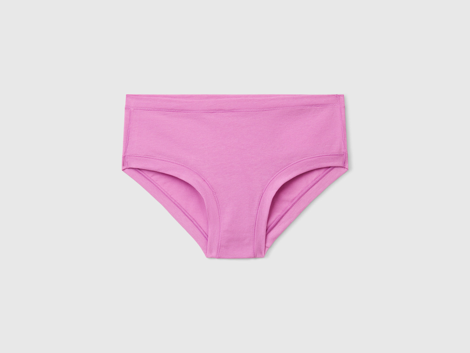 Slip fianco alto in cotone super stretch da donna malva | Benetton Outlet