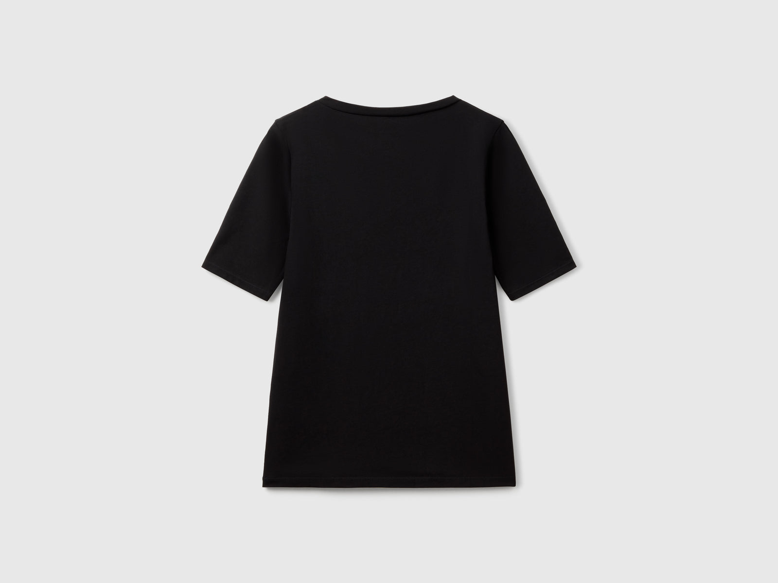 T-shirt in cotone super stretch da donna nero 2 | Benetton Outlet