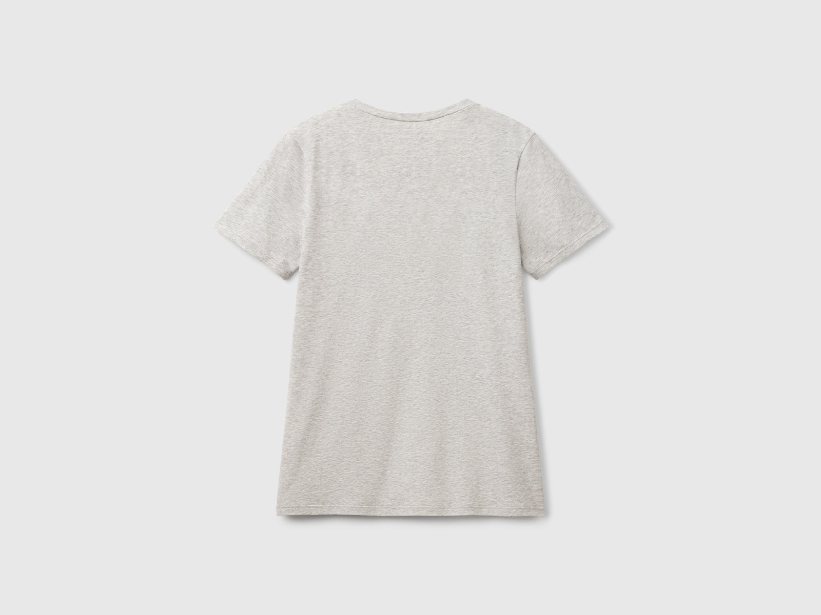 T-shirt in cotone super stretch da donna grigio chiaro 2 | Benetton Outlet