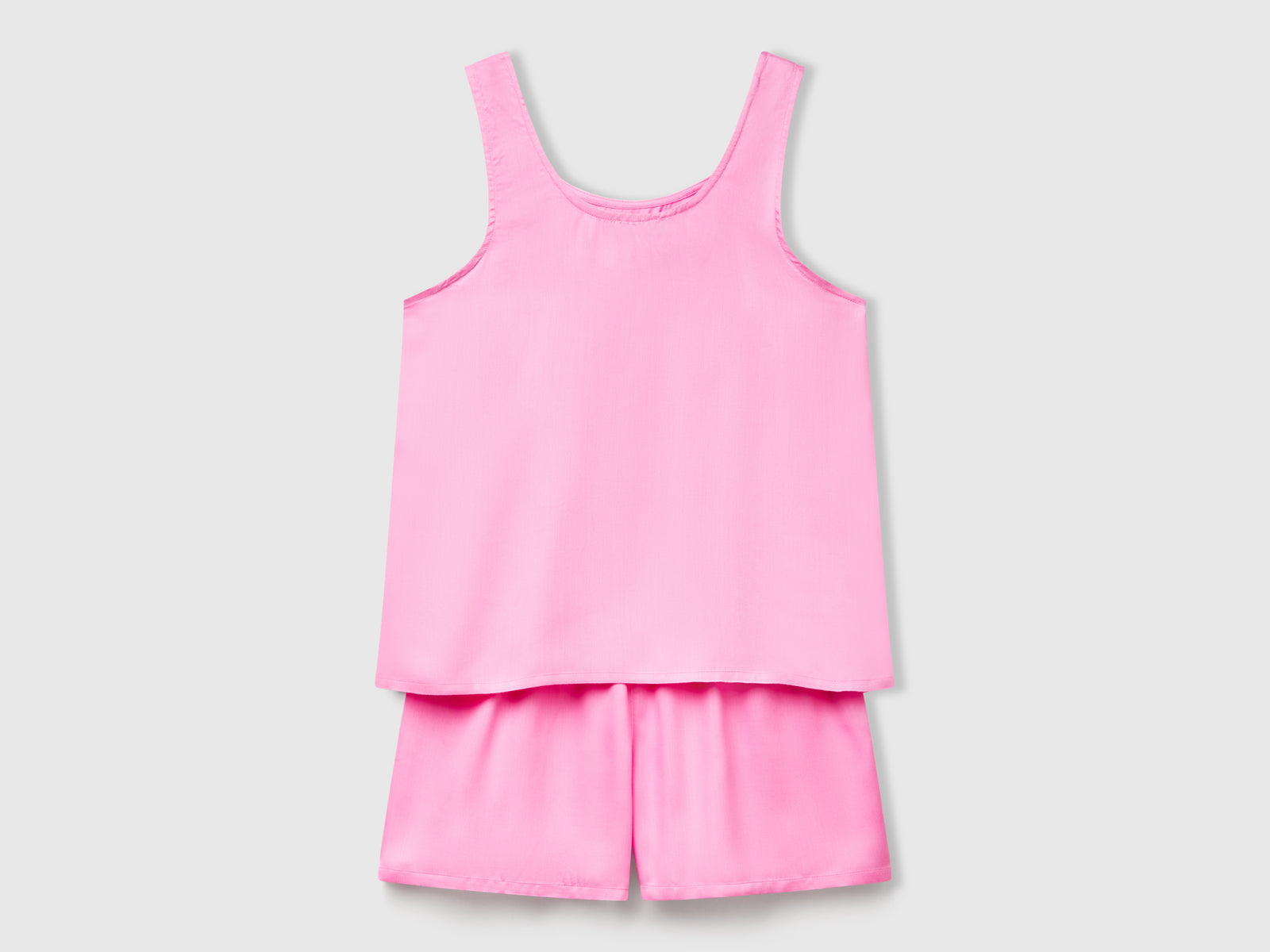 Pigiama in raso da donna rosa 2 | Benetton Outlet