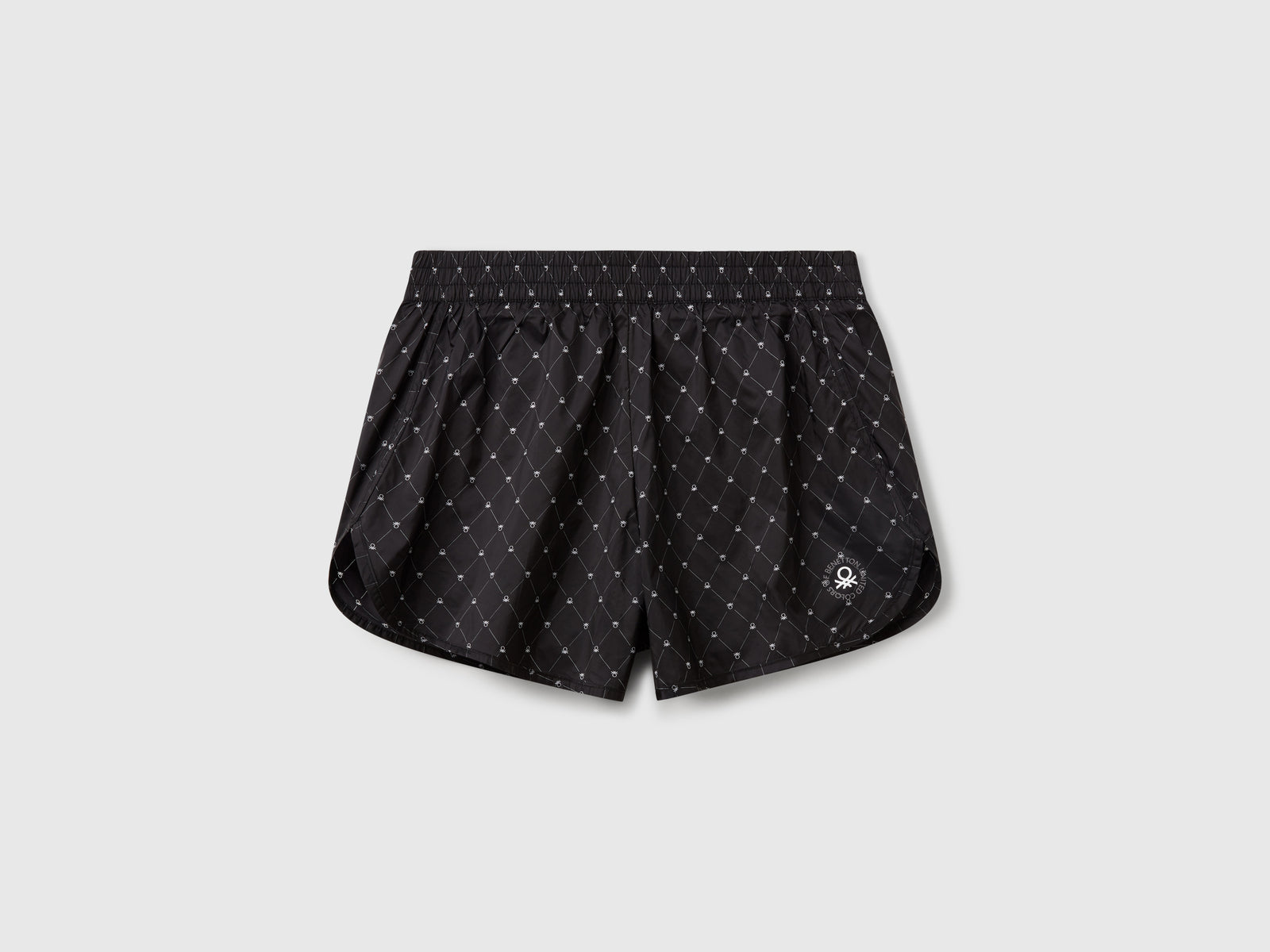 Shorts sportivi con tessuto da donna nero | Benetton Outlet