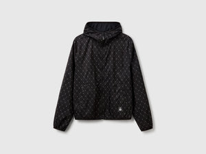 Nylon jacket with logo print