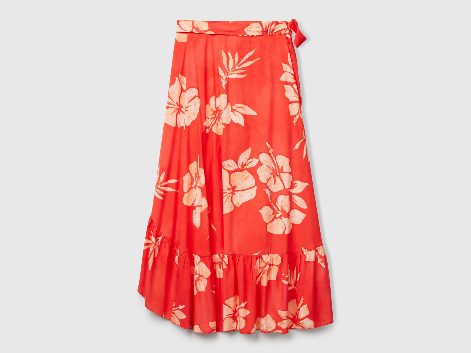Pareo con stampa floreale da donna arancione 2 | Benetton Outlet