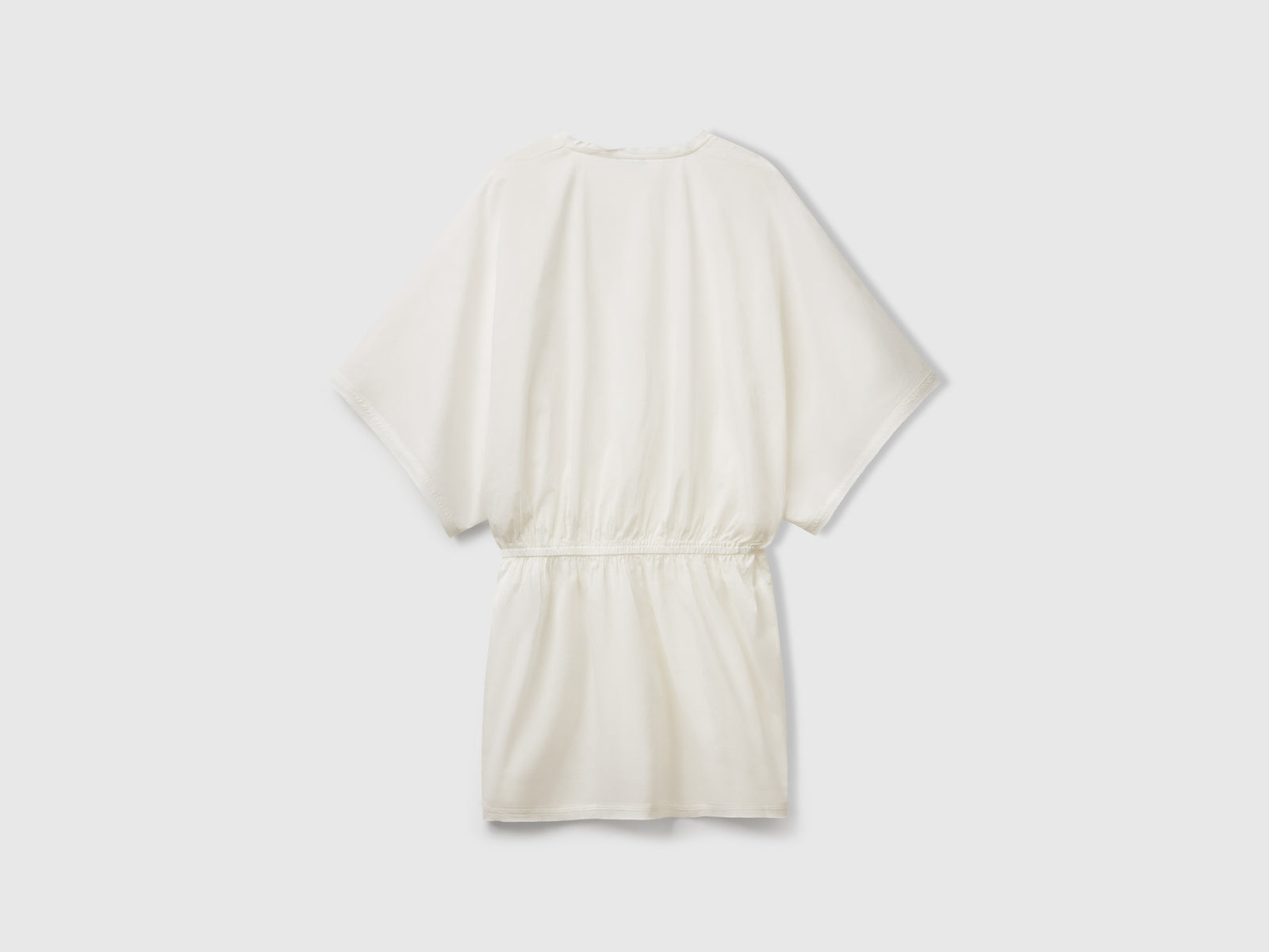 Kaftano in cotone leggero da donna bianco panna 2 | Benetton Outlet