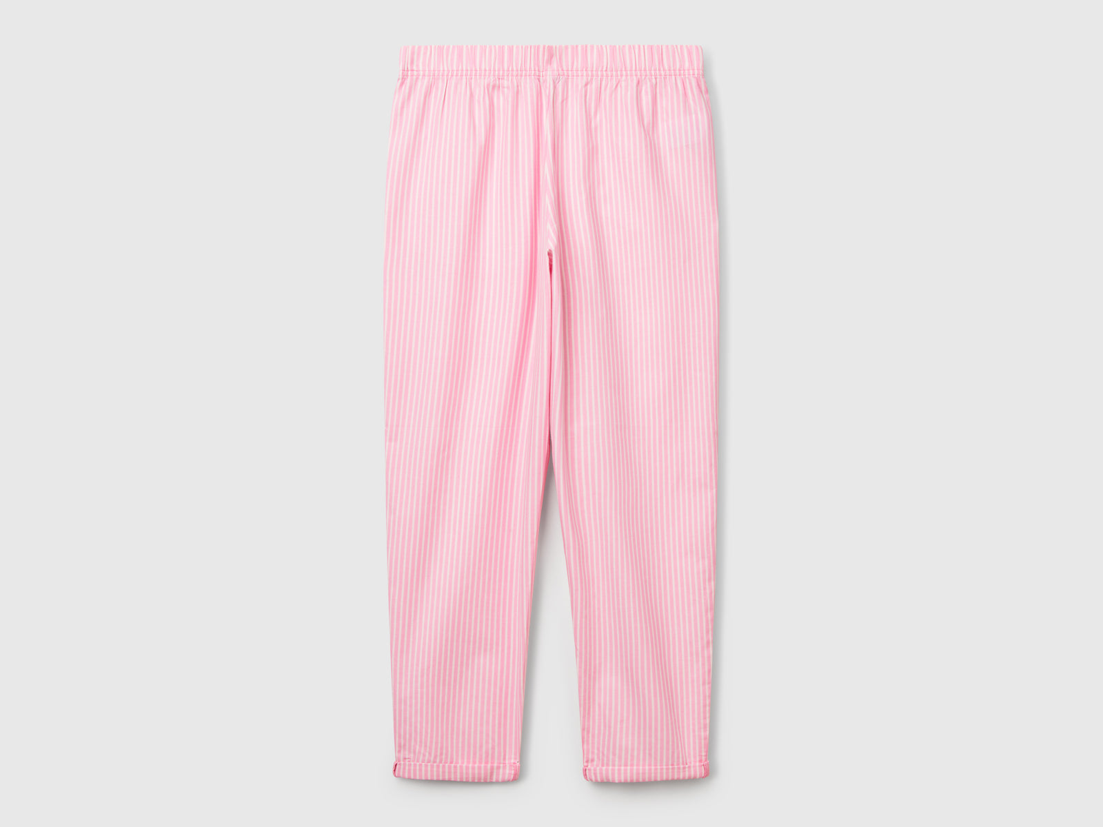 Pantaloni a righe verticali da donna rosa 2 | Benetton Outlet