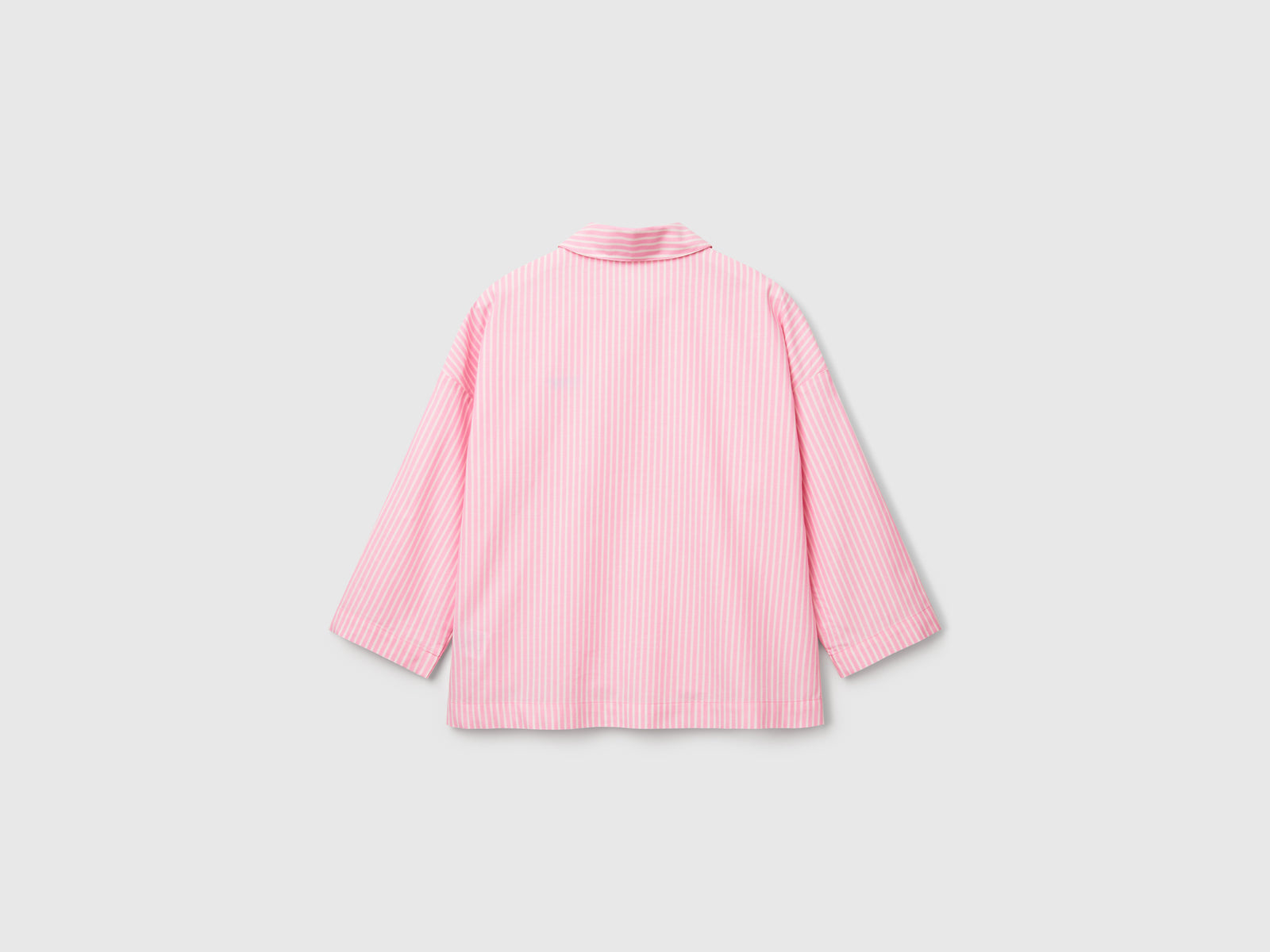 Giacca da pigiama a righe verticali da donna rosa 2 | Benetton Outlet