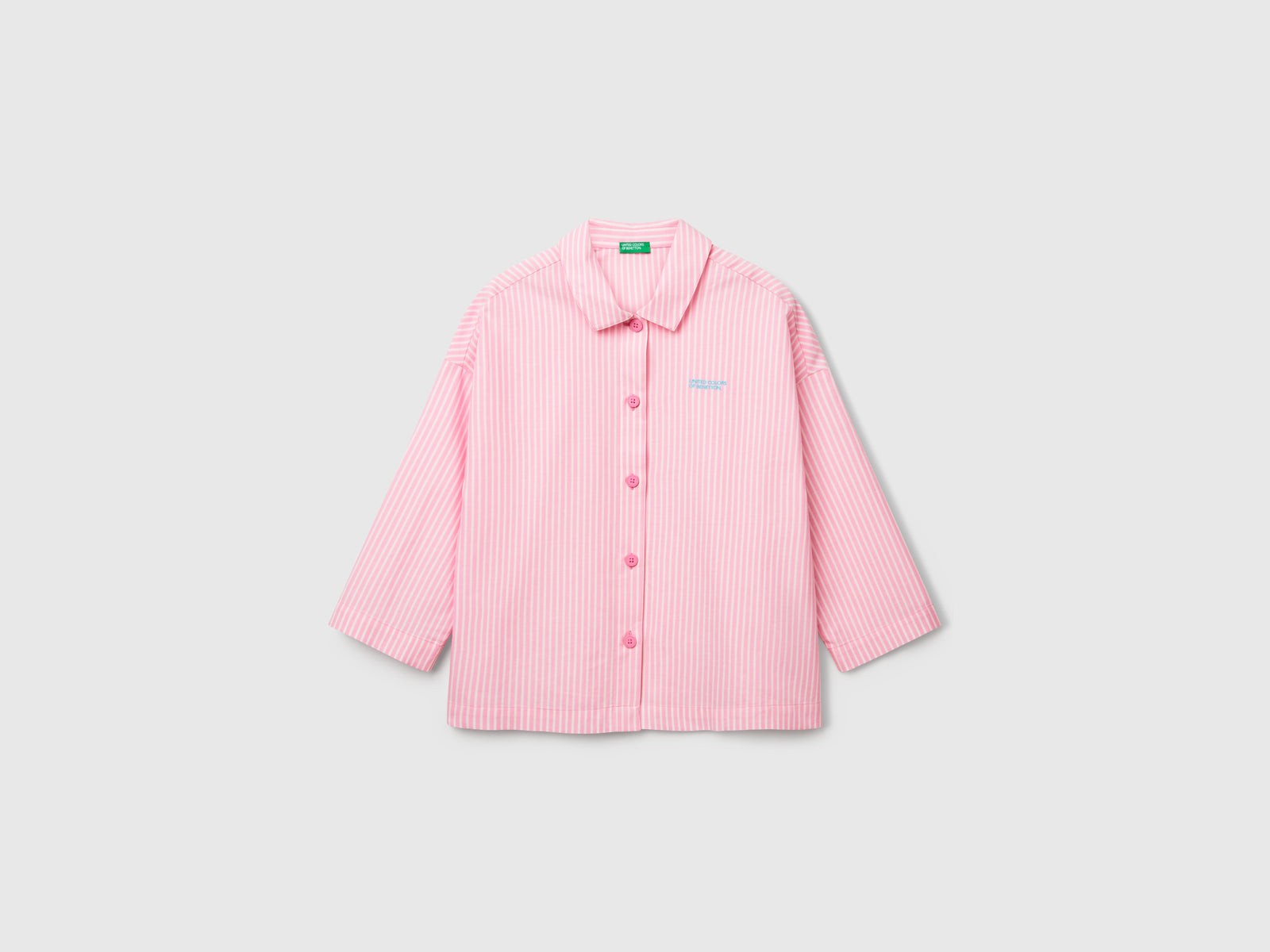 Giacca da pigiama a righe verticali da donna rosa | Benetton Outlet