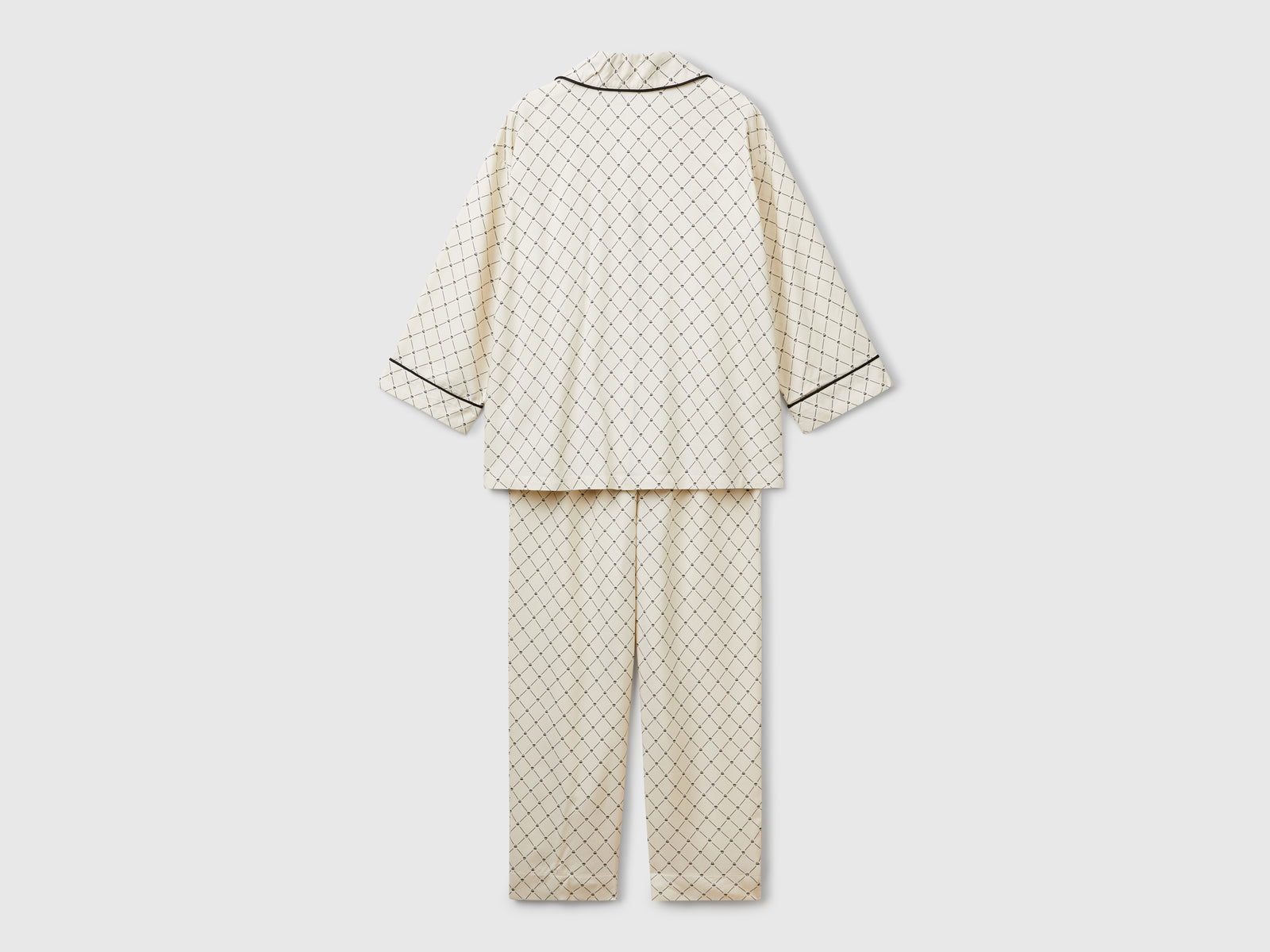 Pigiama fluido con stampa da donna beige 2 | Benetton Outlet