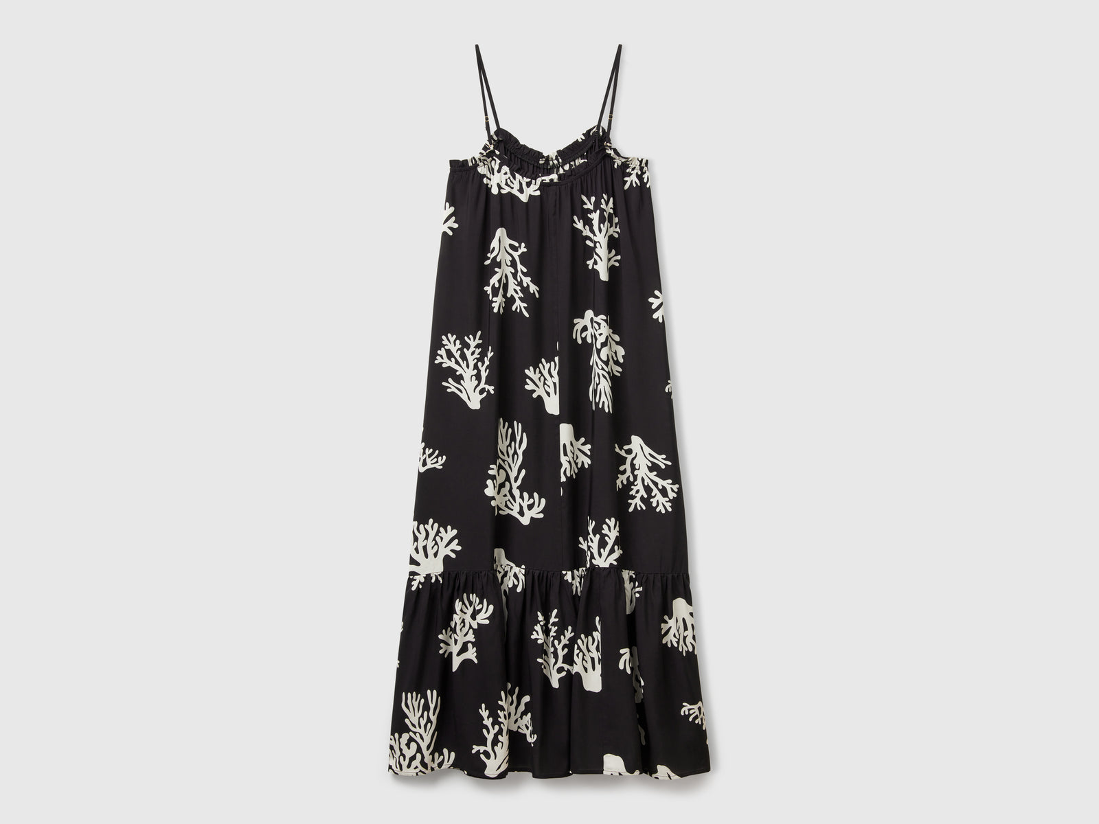 Abito copricostume con stampa coralli da donna nero 2 | Benetton Outlet