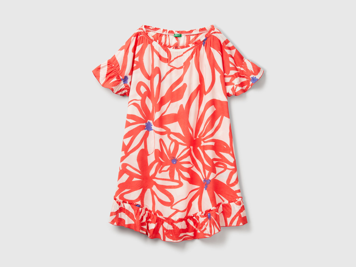 Floral Print Kaftan da donna corallo | Benetton Outlet
