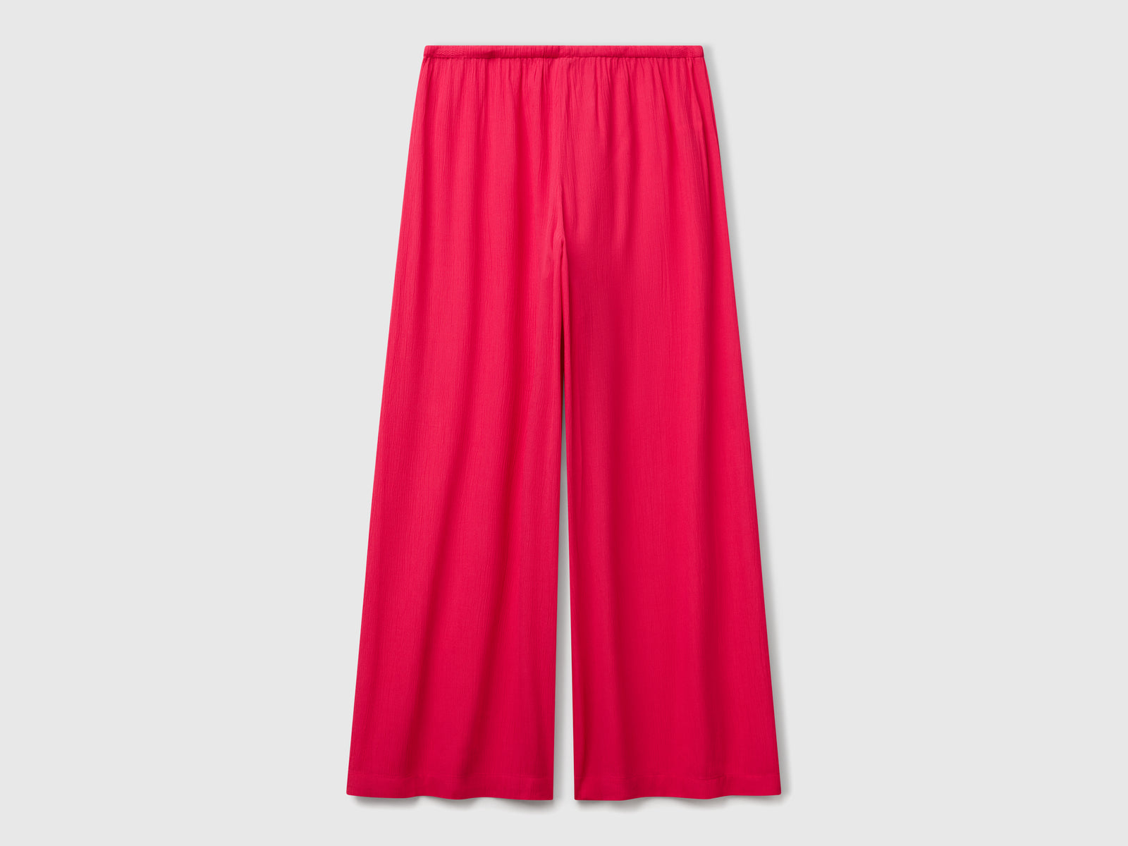 Pantaloni ampi fluidi da donna fucsia 2 | Benetton Outlet