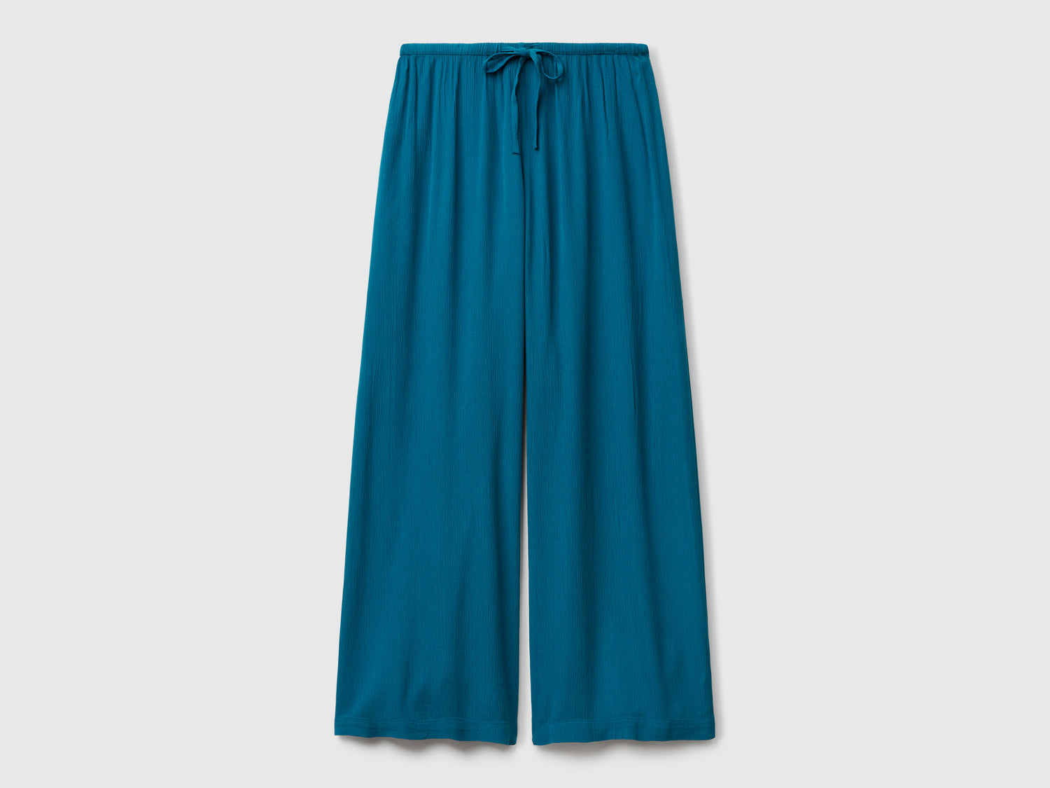 Wide flowing trousers da donna verde ottanio | Benetton Outlet