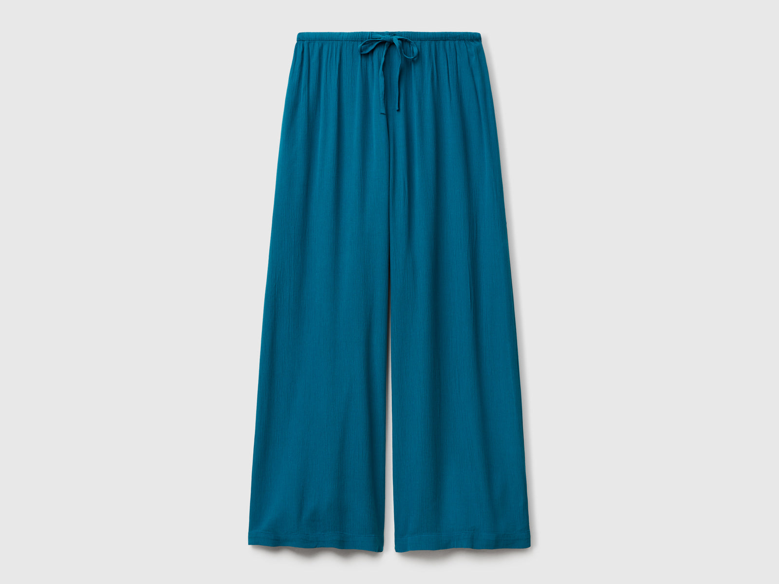 Wide flowing trousers da donna verde ottanio | Benetton Outlet