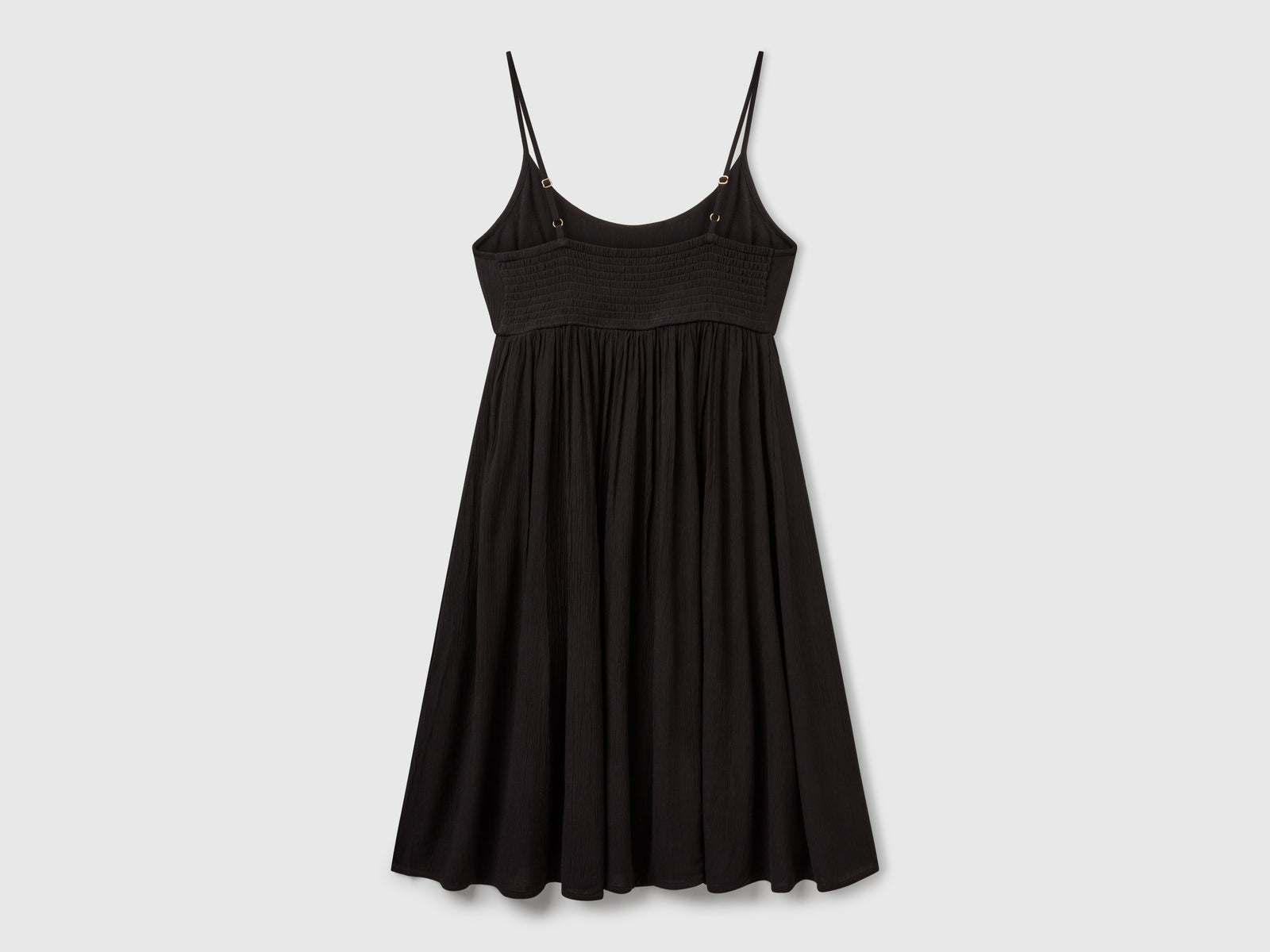 Vestito in pura viscosa da donna nero 2 | Benetton Outlet