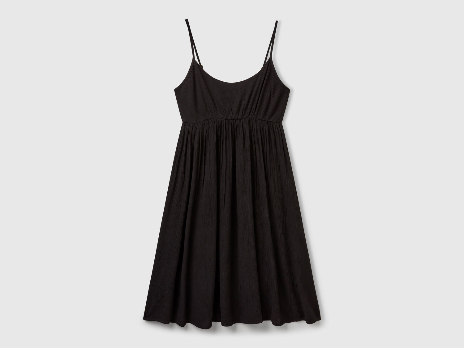 Vestito in pura viscosa da donna nero | Benetton Outlet