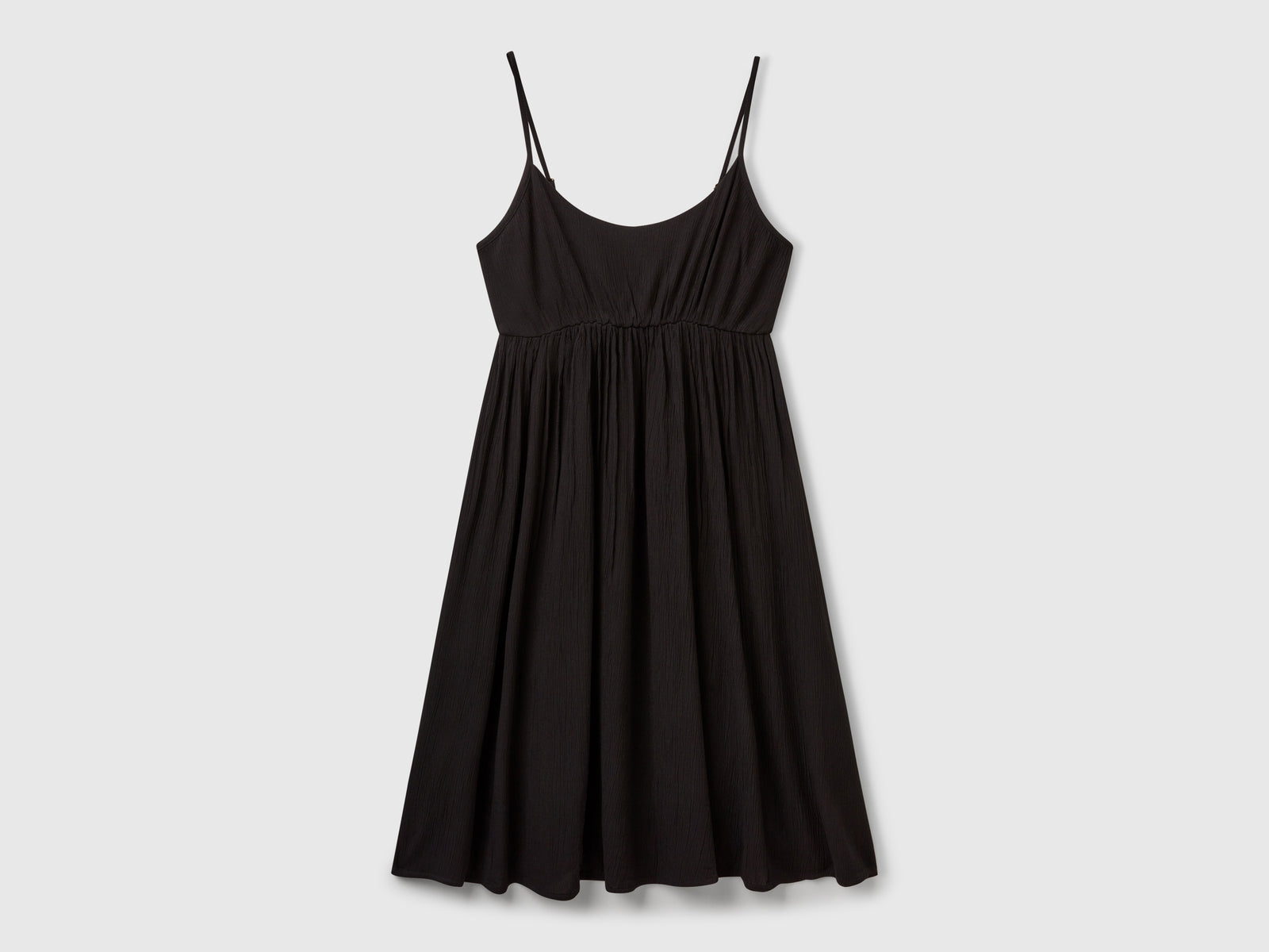 Vestito in pura viscosa da donna nero | Benetton Outlet