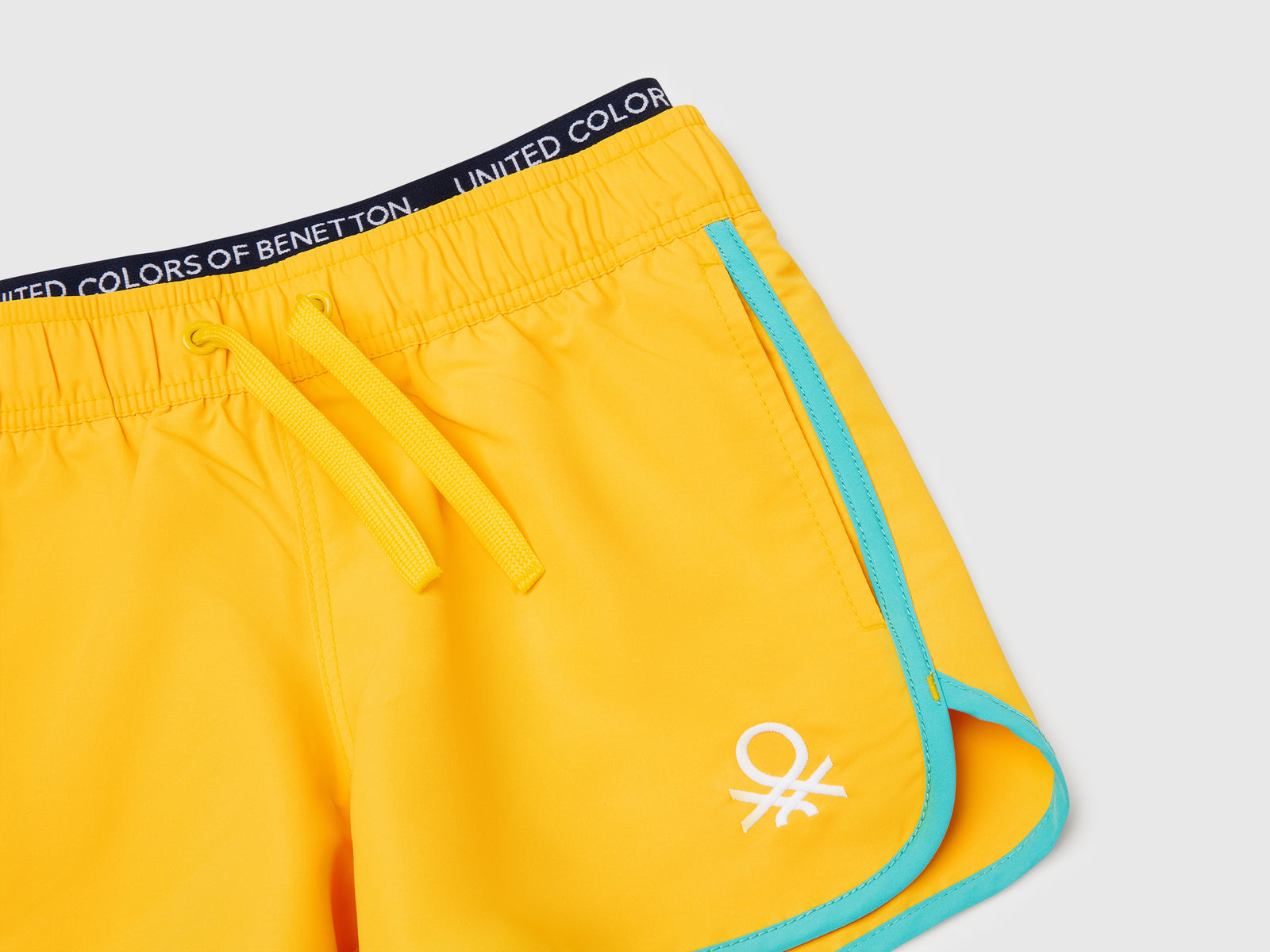 Boxer mare con coulisse da bambino giallo 3 | Benetton Outlet