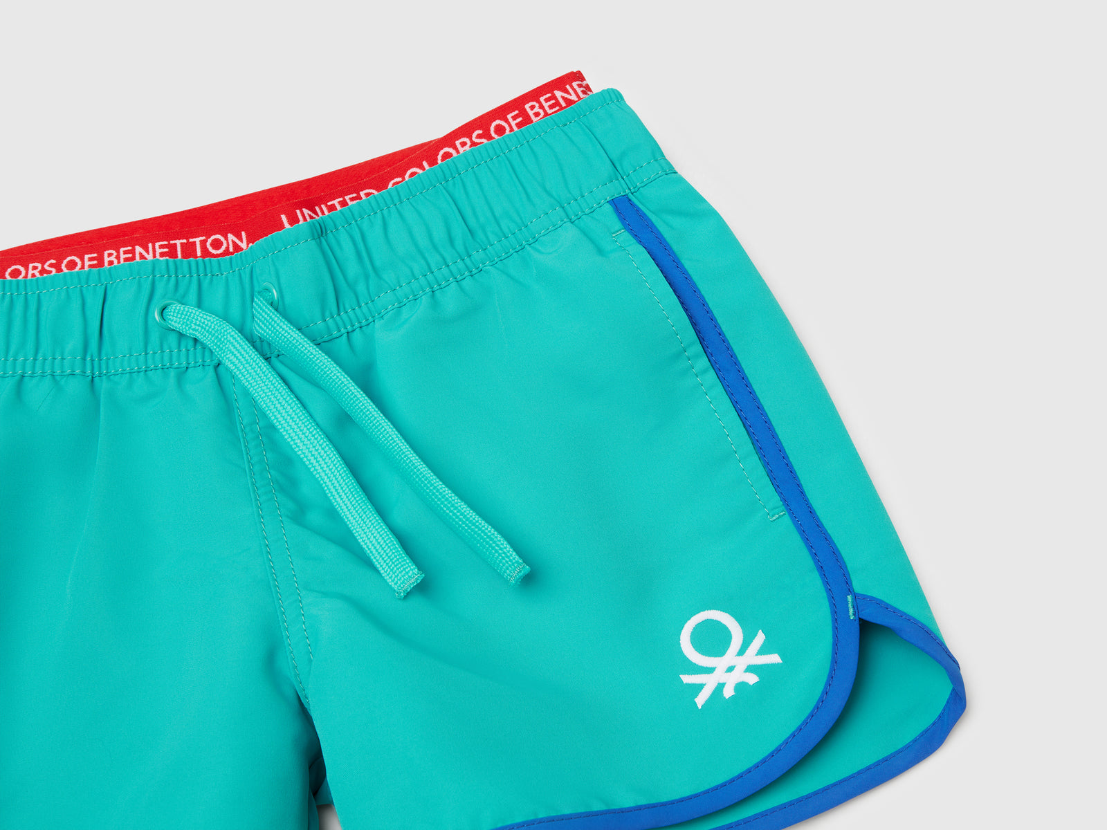 Boxer mare con coulisse da bambino verde acqua 3 | Benetton Outlet