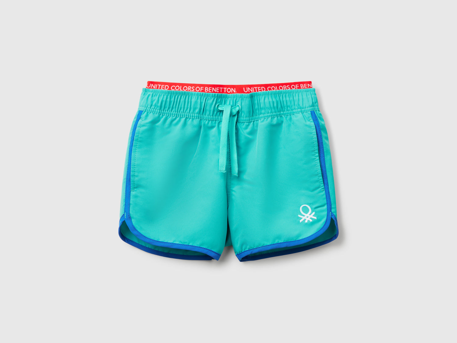 Boxer mare con coulisse da bambino verde acqua | Benetton Outlet