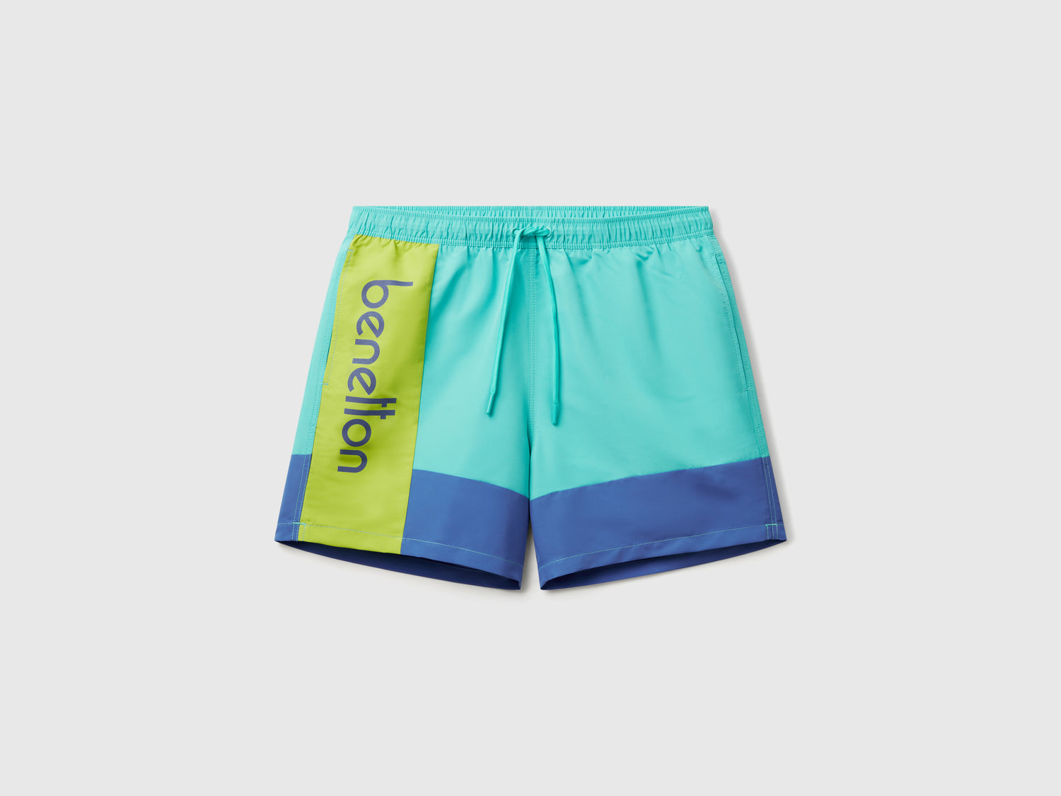 Boxer mare color block da uomo verde acqua | Benetton Outlet