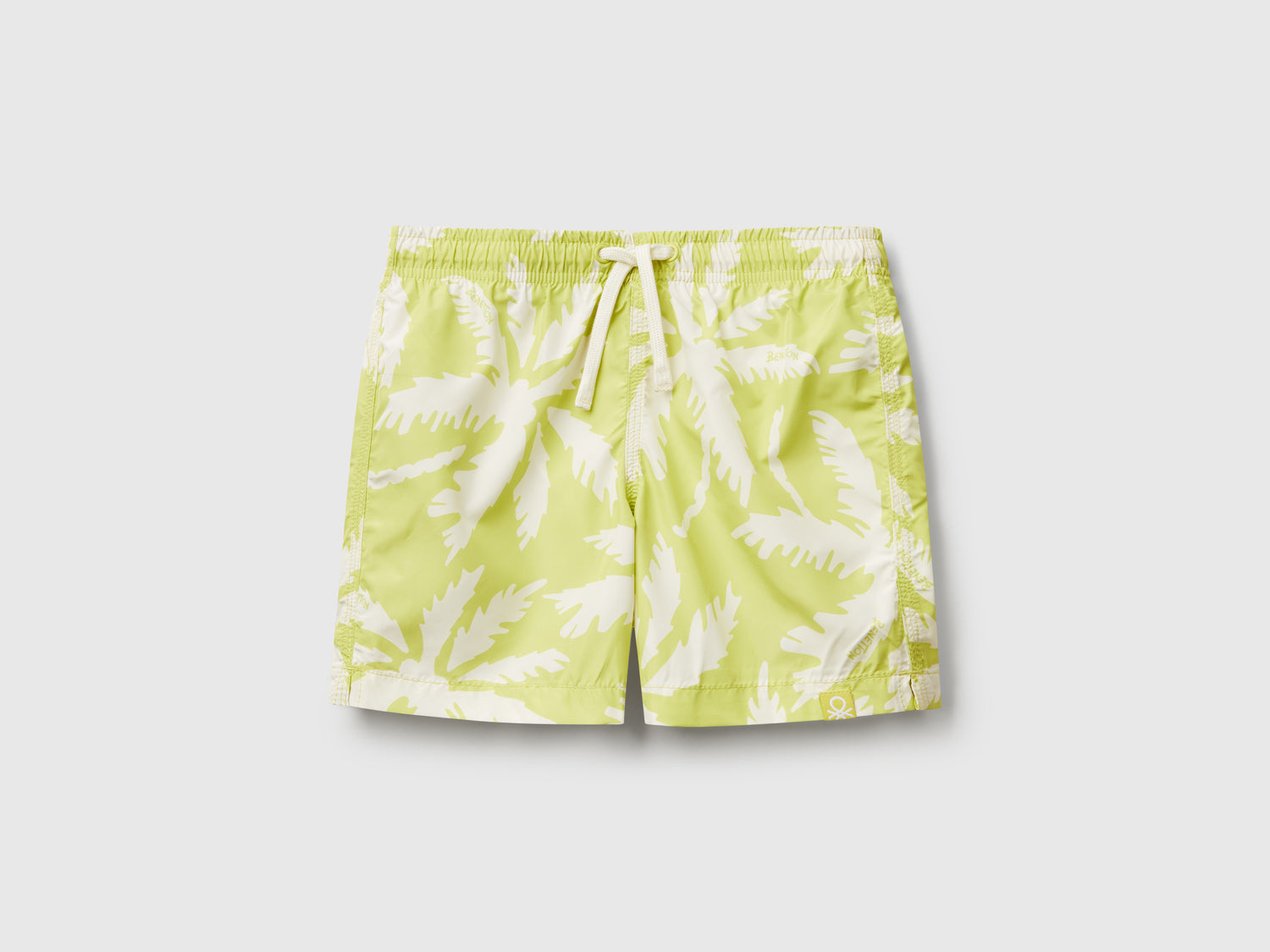 Boxer mare fantasia in nylon da bambino lime | Benetton Outlet
