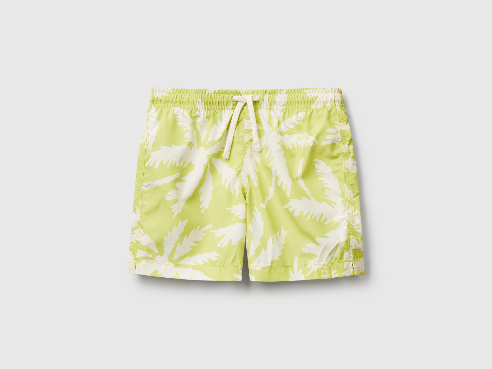 Boxer mare fantasia in nylon da bambino lime | Benetton Outlet