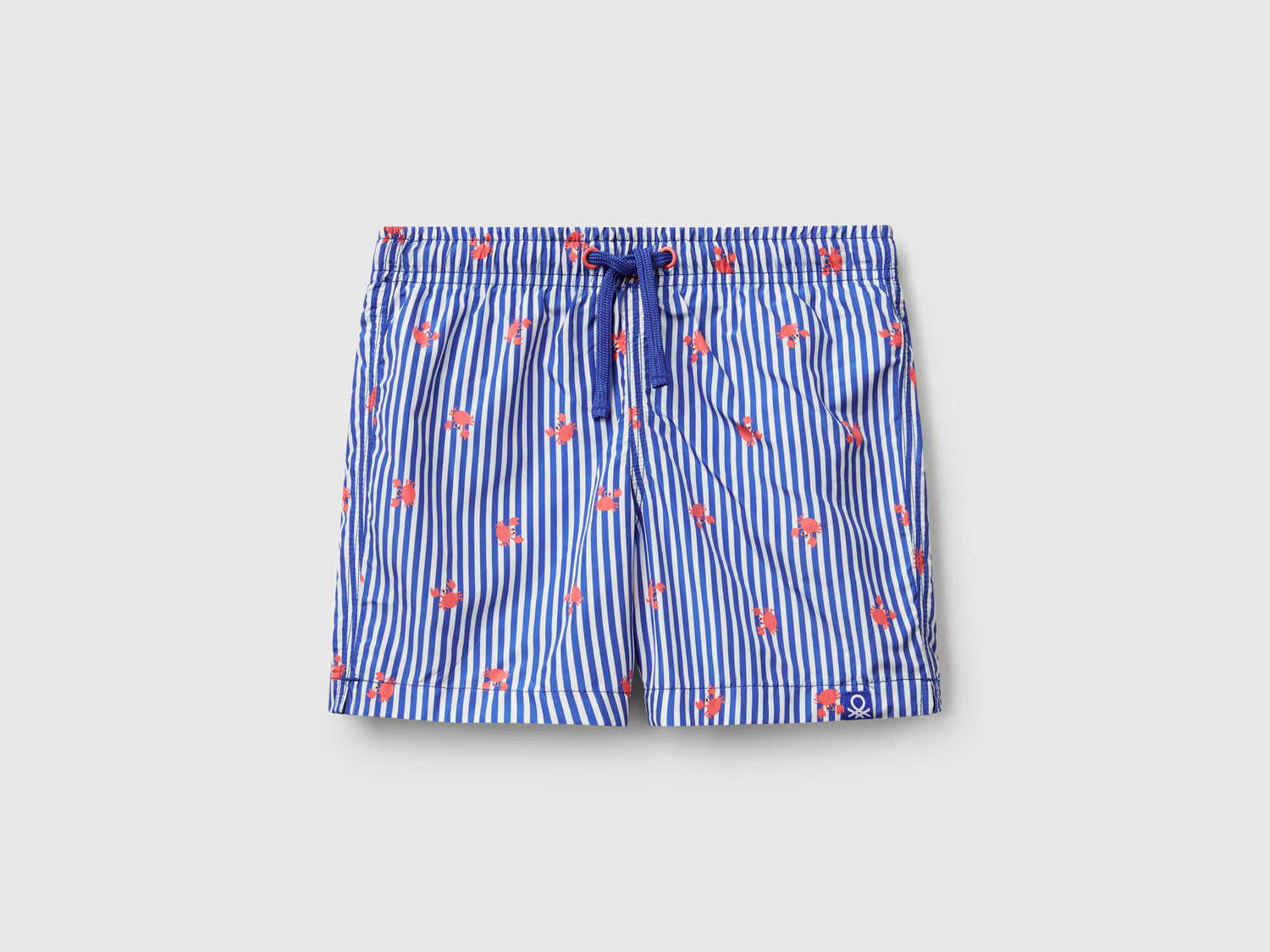 Boxer mare fantasia in nylon da bambino blu | Benetton Outlet