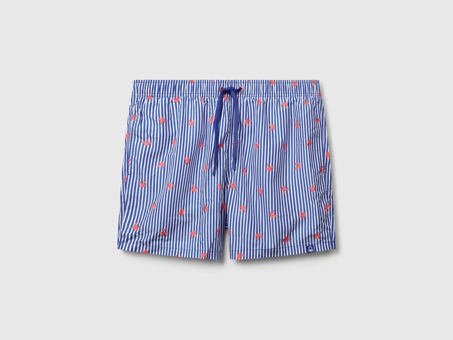Boxer mare fantasia in nylon da uomo blu | Benetton Outlet