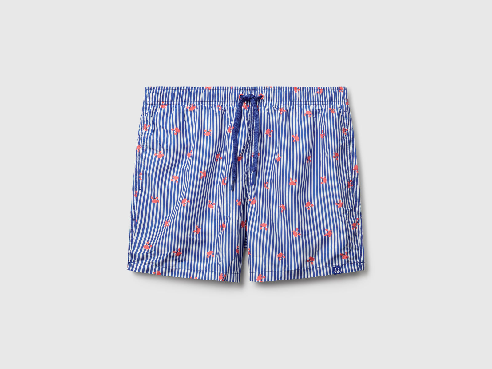 Boxer mare fantasia in nylon da uomo blu | Benetton Outlet