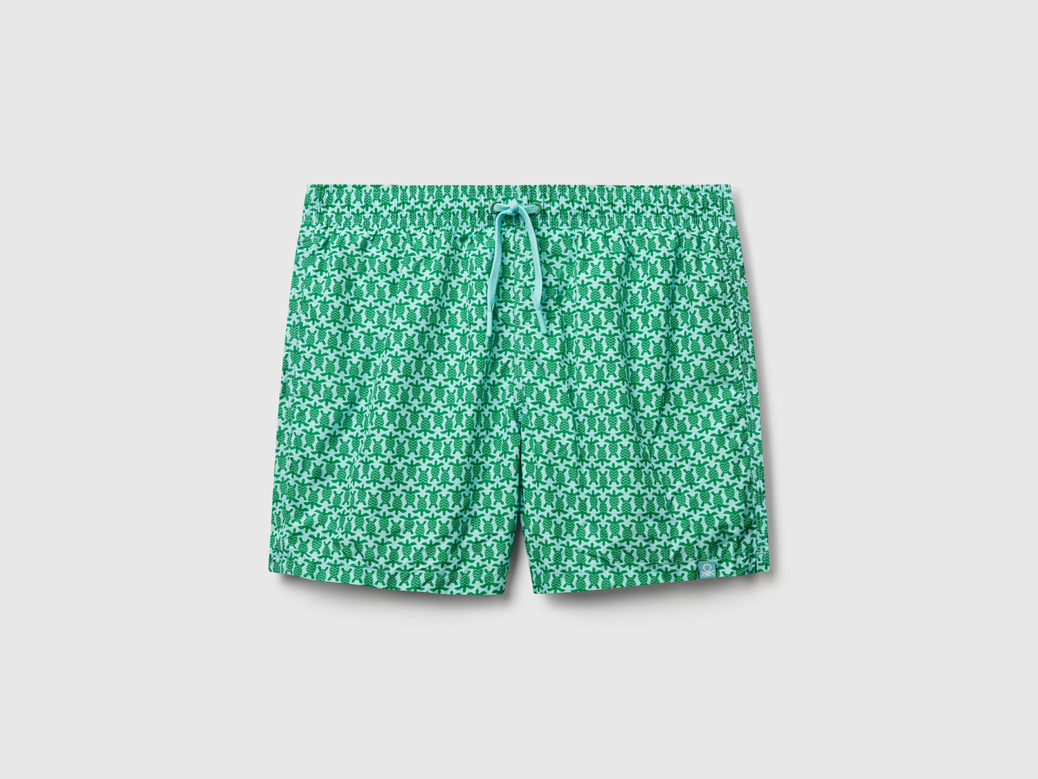 Boxer mare fantasia in nylon da uomo verde | Benetton Outlet