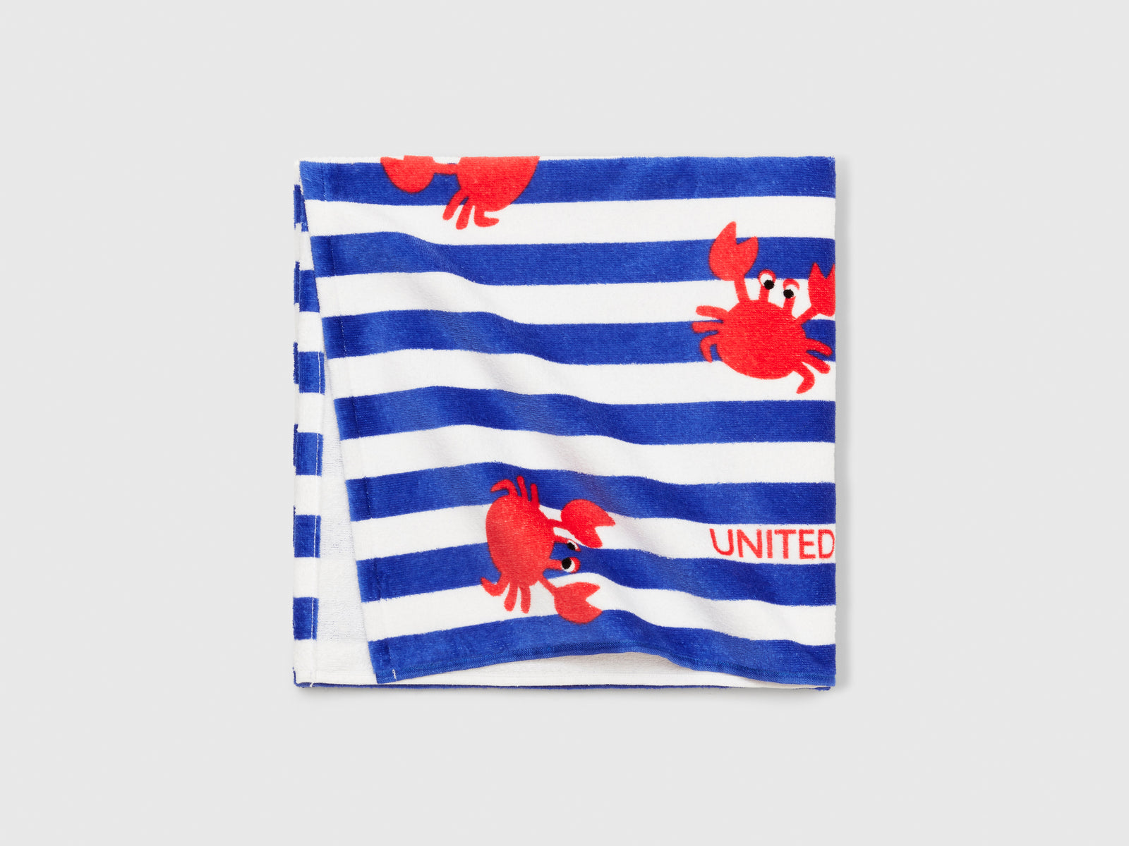 Telo mare a righe con granchi da bambino bluette 3 | Benetton Outlet