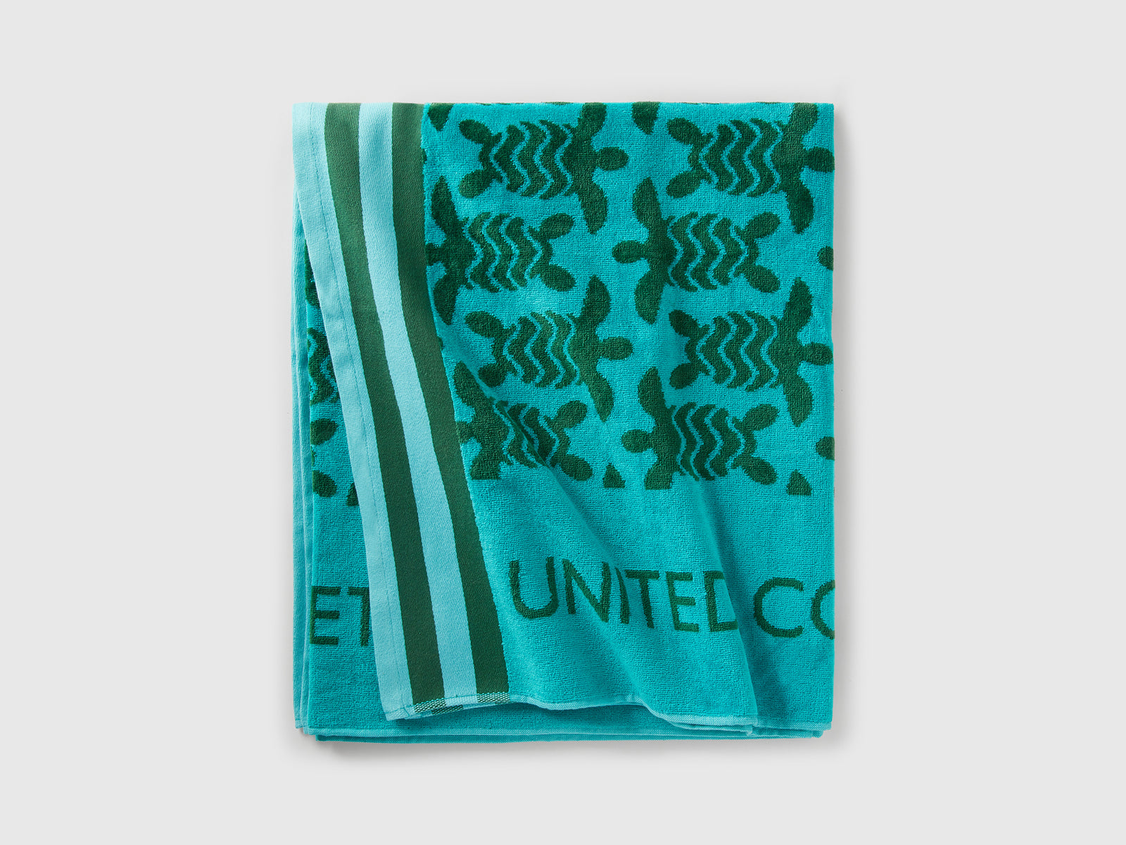 Telo mare con tartarughe da uomo turchese 3 | Benetton Outlet
