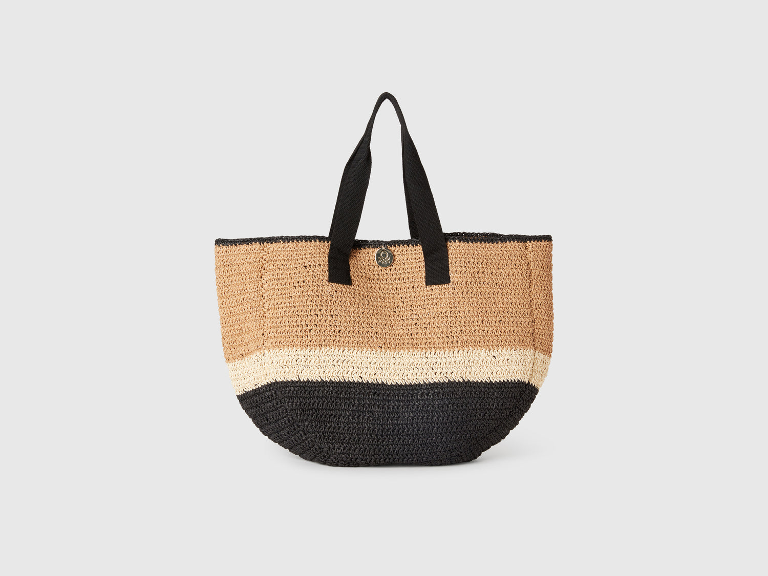 Straw-effect shopping bag da donna multi-color | Benetton Outlet
