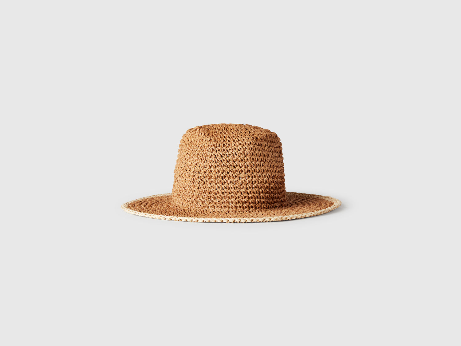 Straw-effect fisherman's hat da donna beige | Benetton Outlet