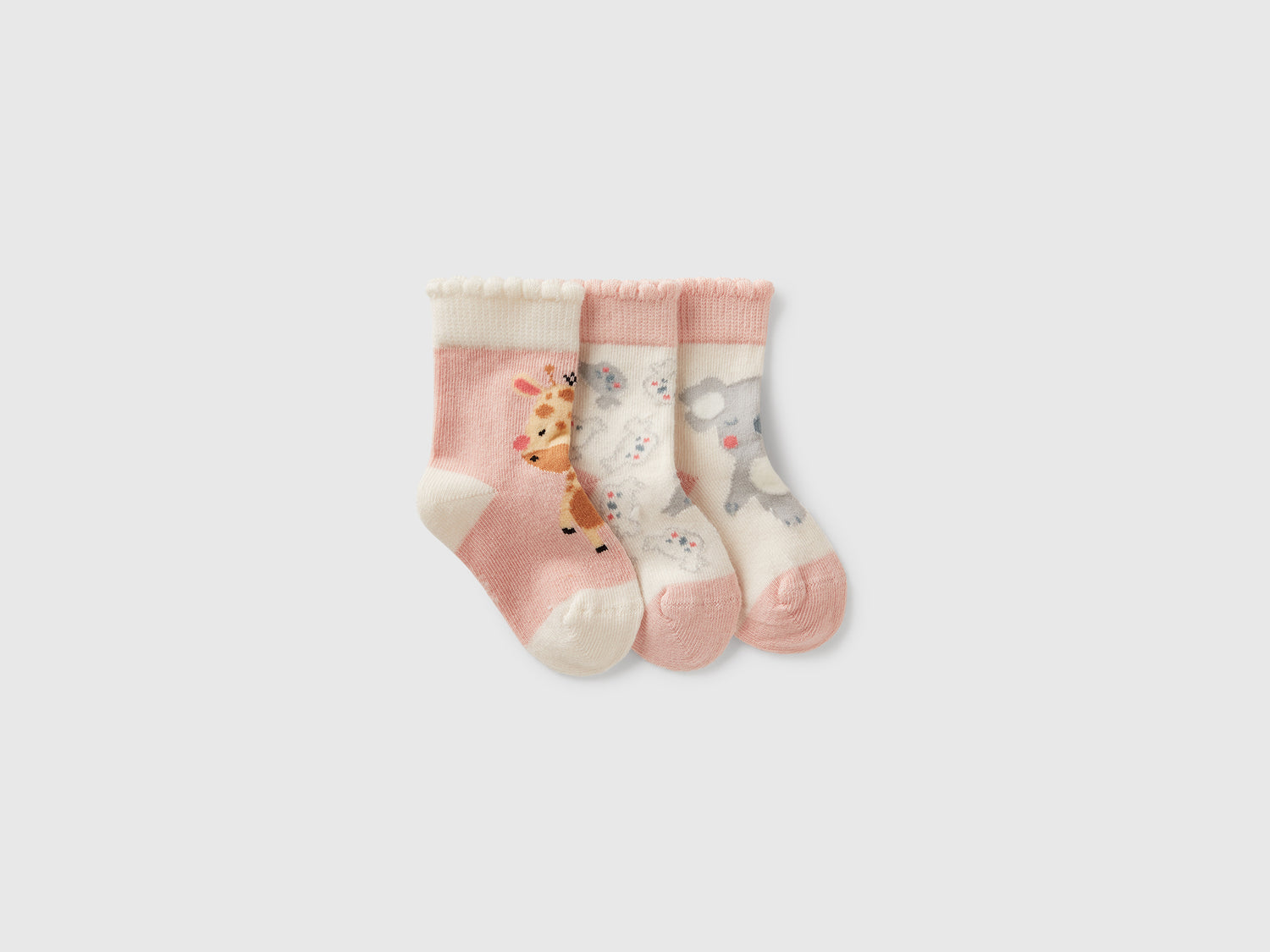 Tre paia di calzini con animaletti da neonato multi-color | Benetton Outlet