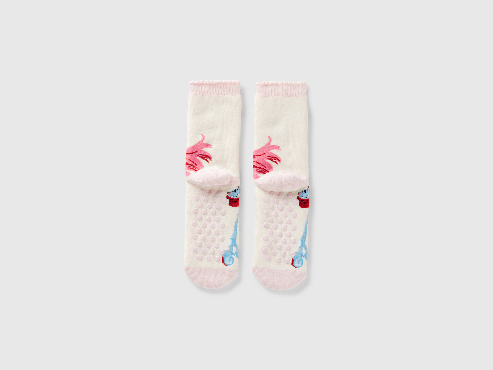 Calzini antiscivolo con intarsio bambolina da bambino multi-color 2 | Benetton Outlet