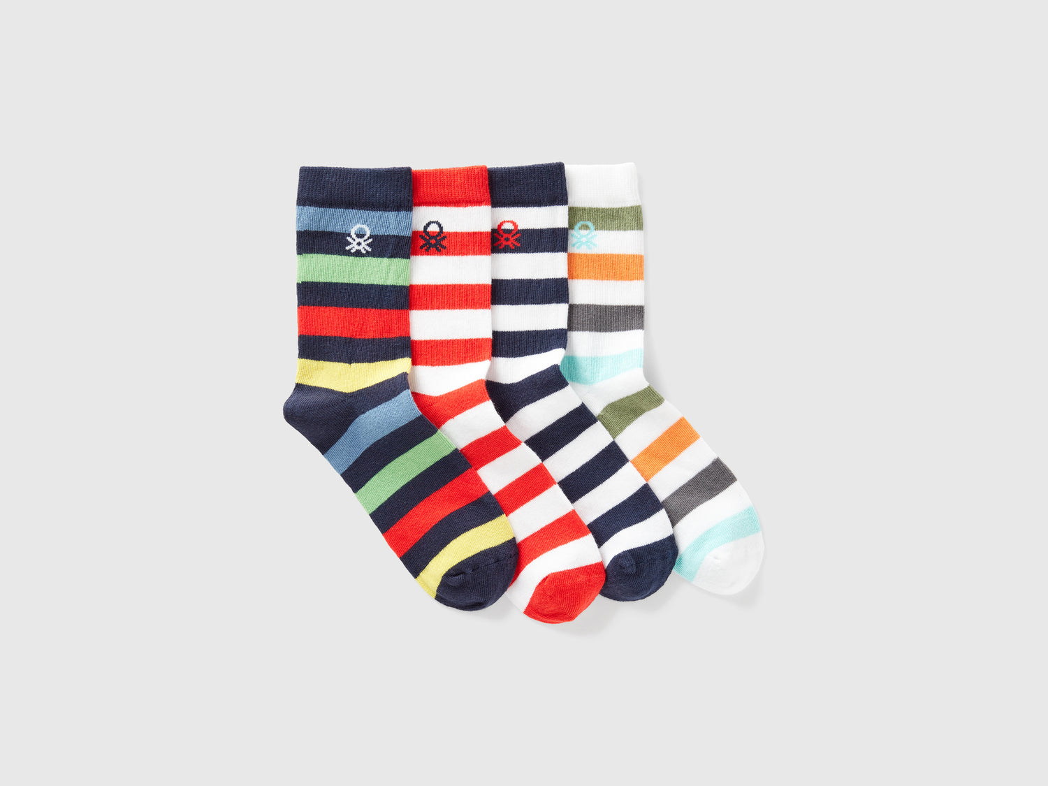 Quattro paia di calzini fantasia da bambino multi-color | Benetton Outlet