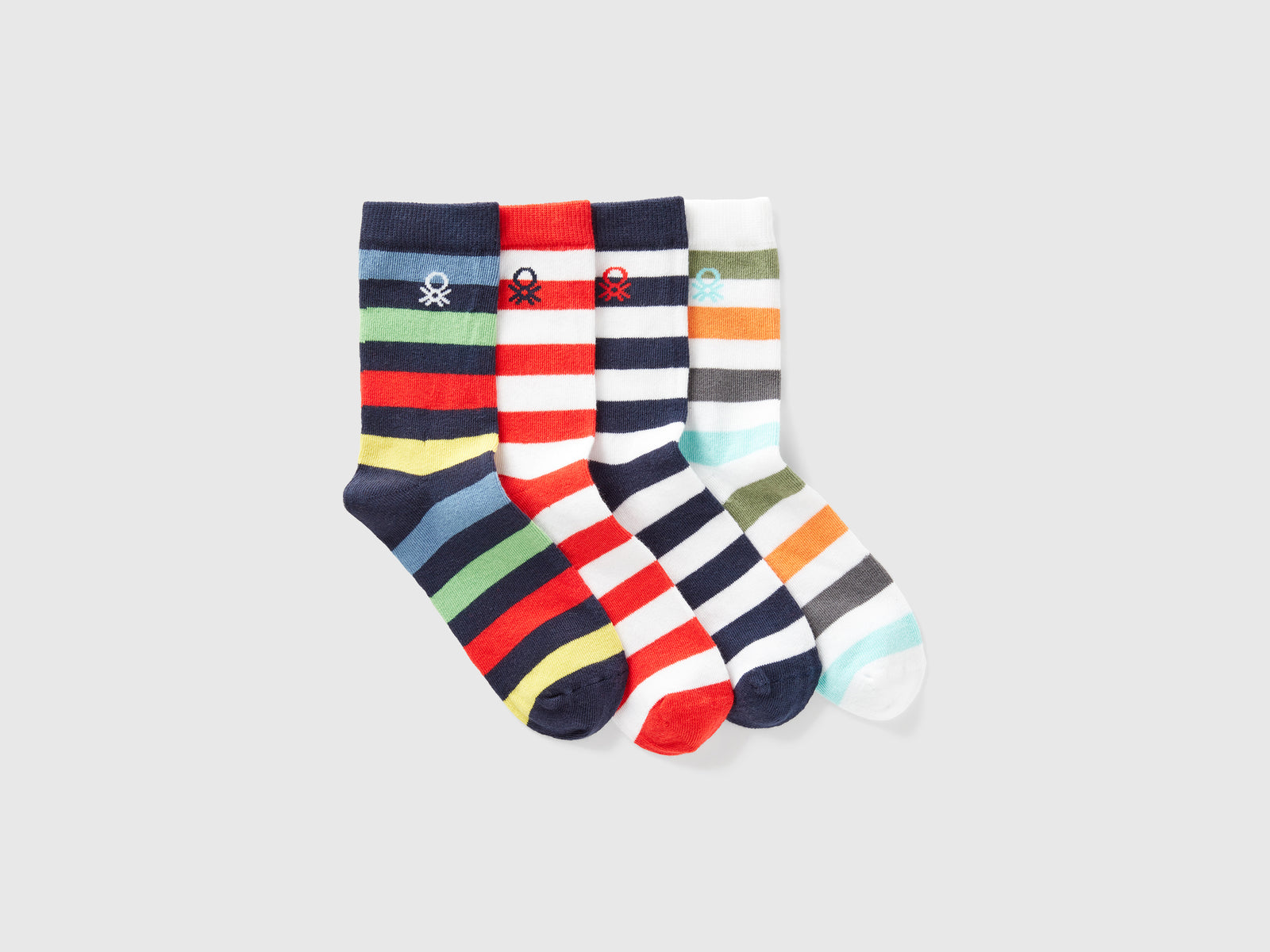 Quattro paia di calzini fantasia da bambino multi-color | Benetton Outlet