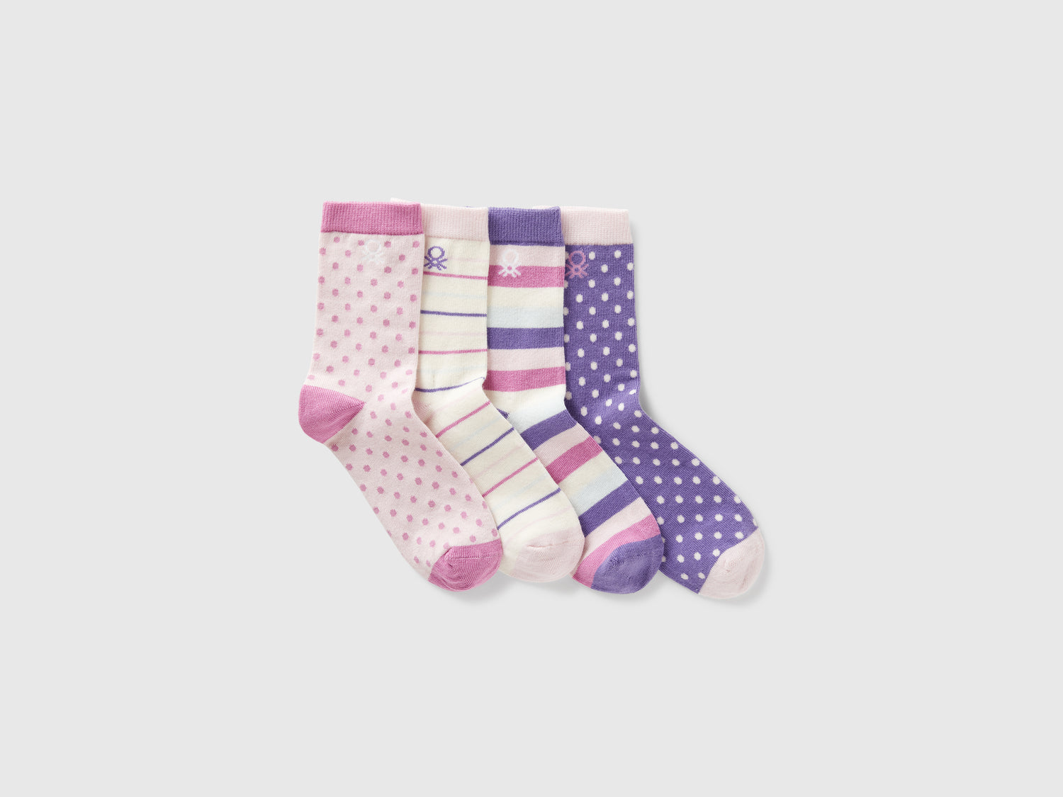 Quattro paia di calzini fantasia da bambino multi-color | Benetton Outlet