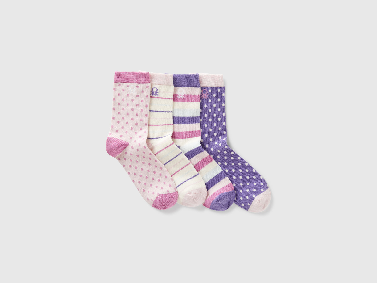 Quattro paia di calzini fantasia da bambino multi-color | Benetton Outlet