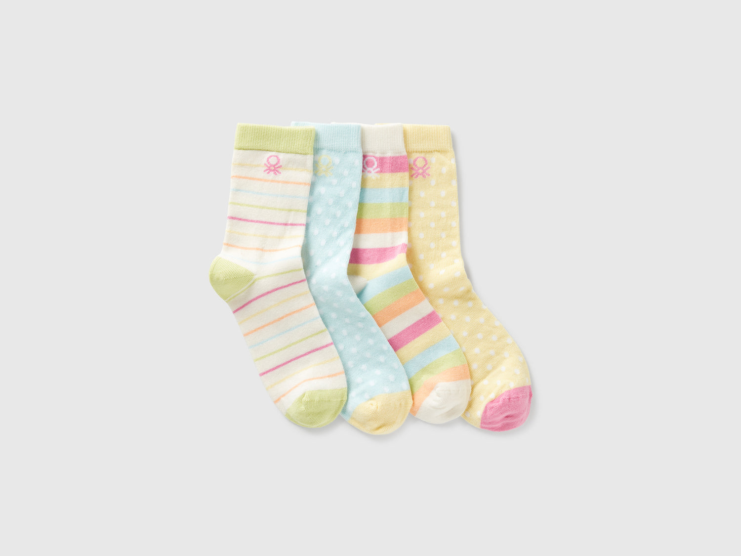 Quattro paia di calzini fantasia da bambino multi-color | Benetton Outlet