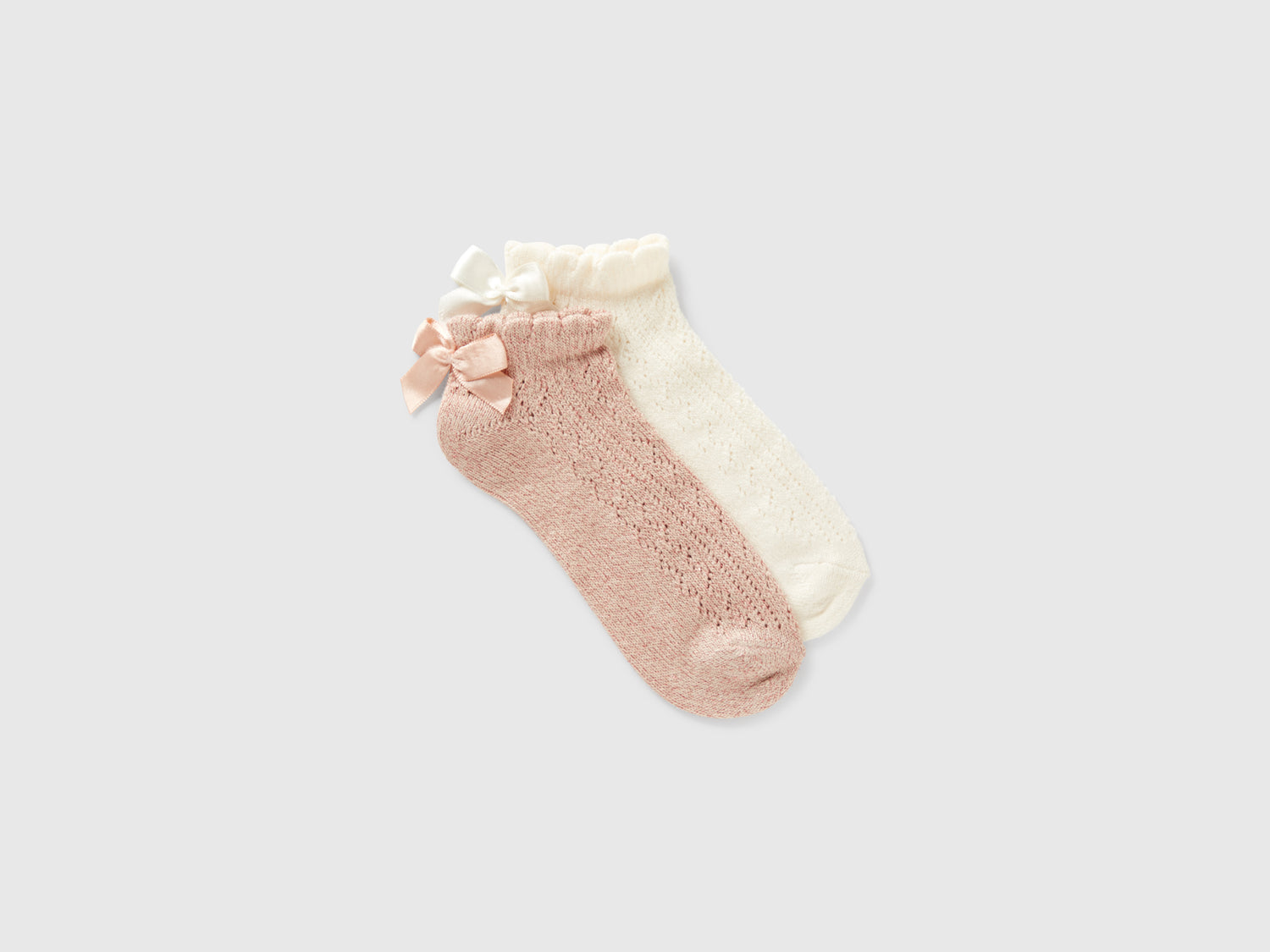 Calzini corti con fiocchetto da bambina multi-color | Benetton Outlet