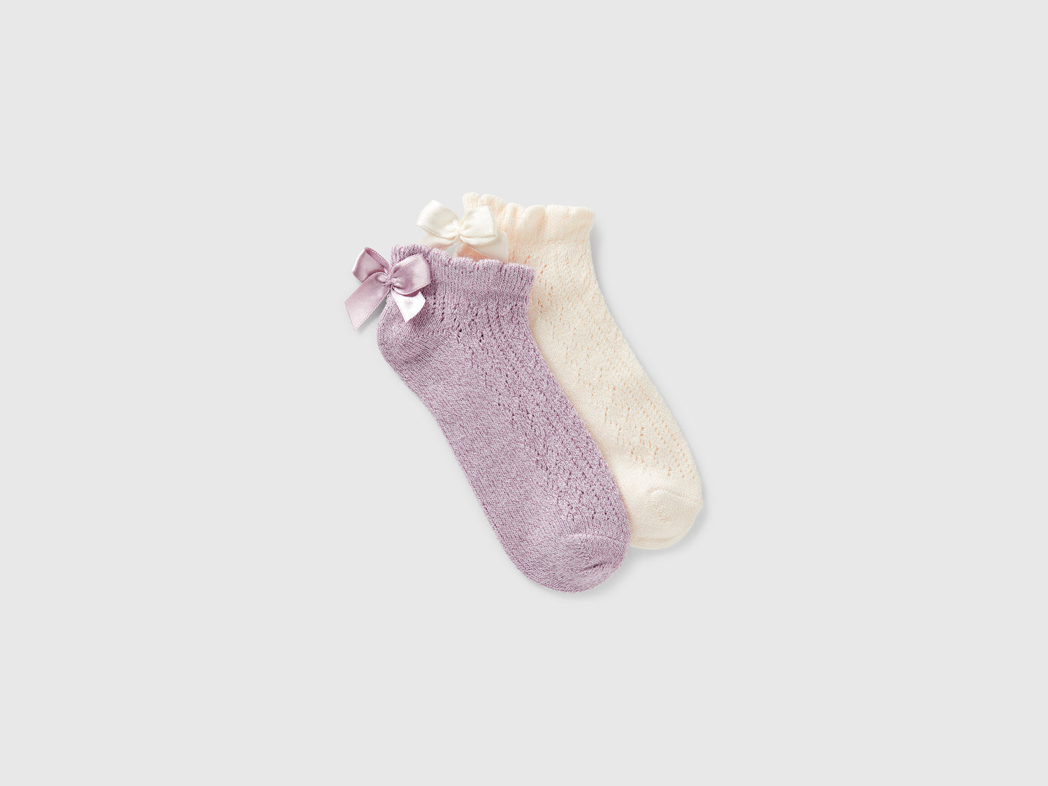 Calzini corti con fiocchetto da bambina multi-color | Benetton Outlet