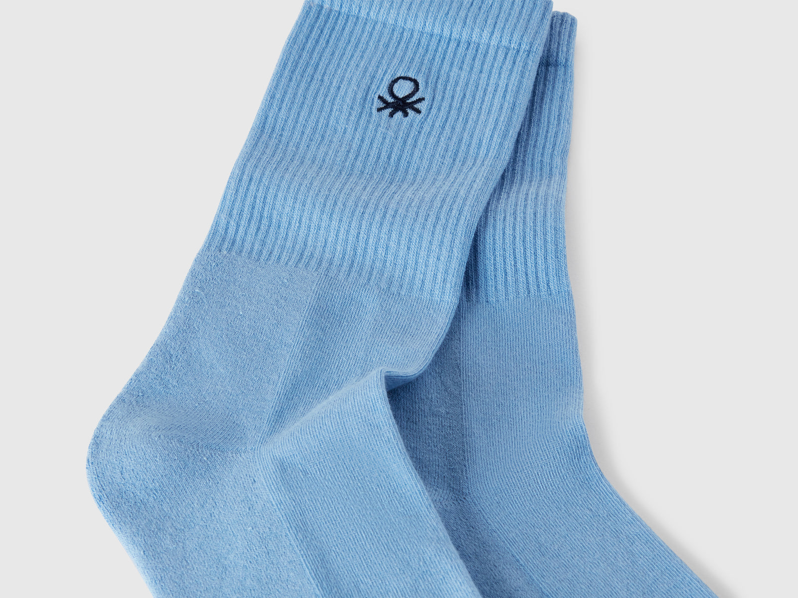 Calzini sportivi in misto cotone stretch da uomo bluette 2 | Benetton Outlet
