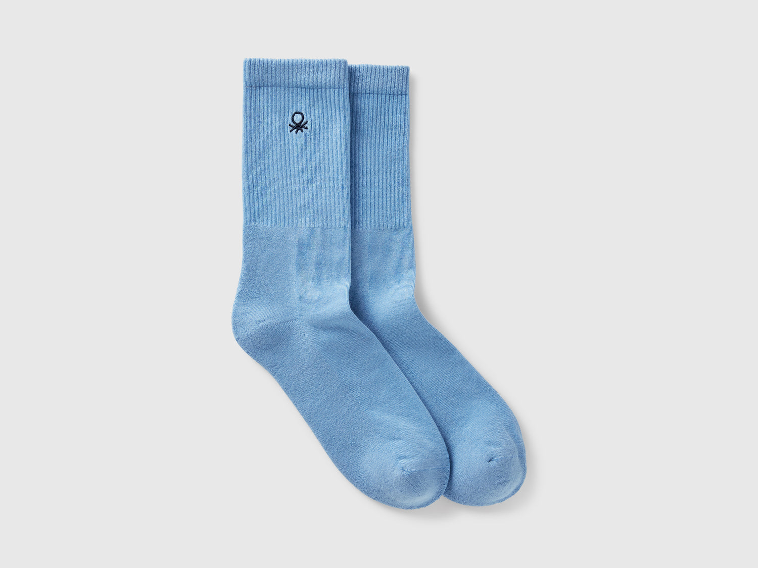 Calzini sportivi in misto cotone stretch da uomo bluette | Benetton Outlet